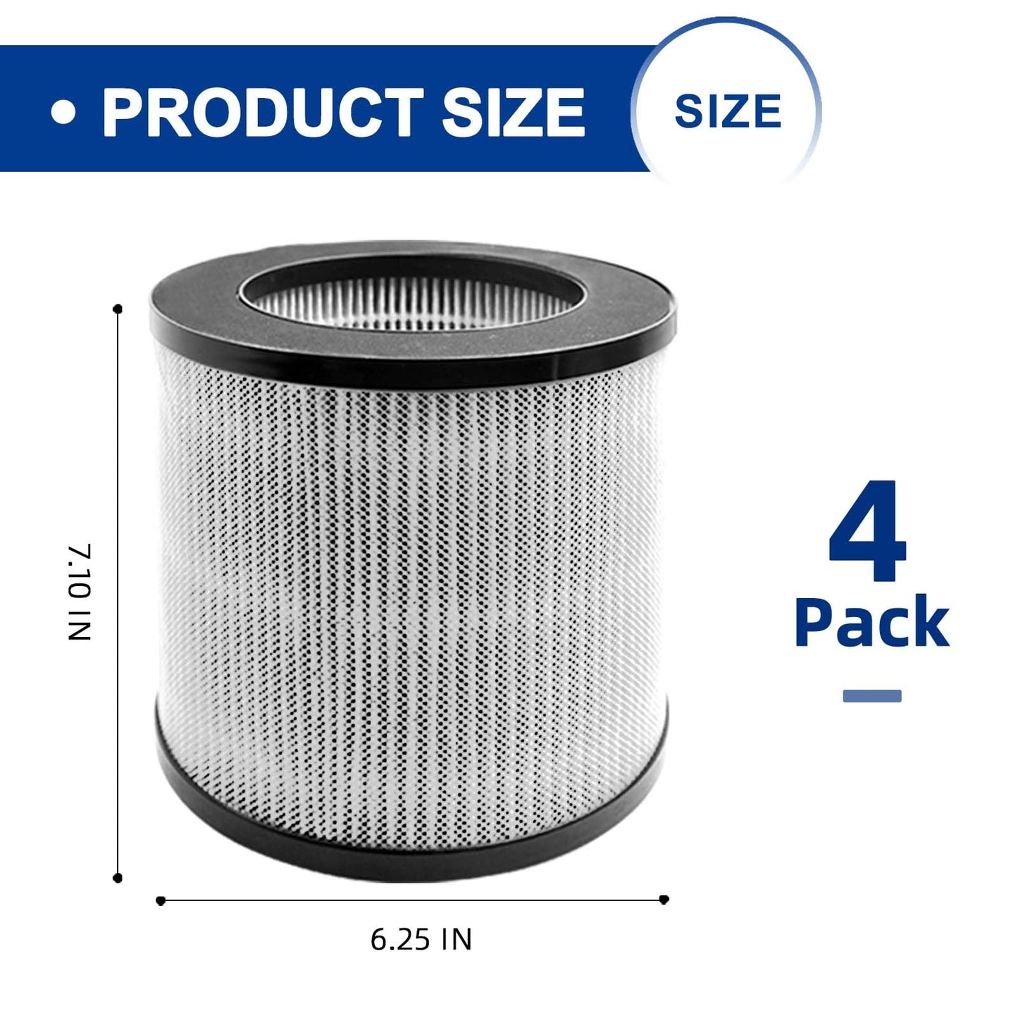 2801 Replacement Filter Compatible with Bissell MYair Personal Air Purifiers 2780 2780A 2780B 2780P and 27809 - Compare to My Air Part 2801, High Efficiency Activated Carbon Filters (4 Pack)