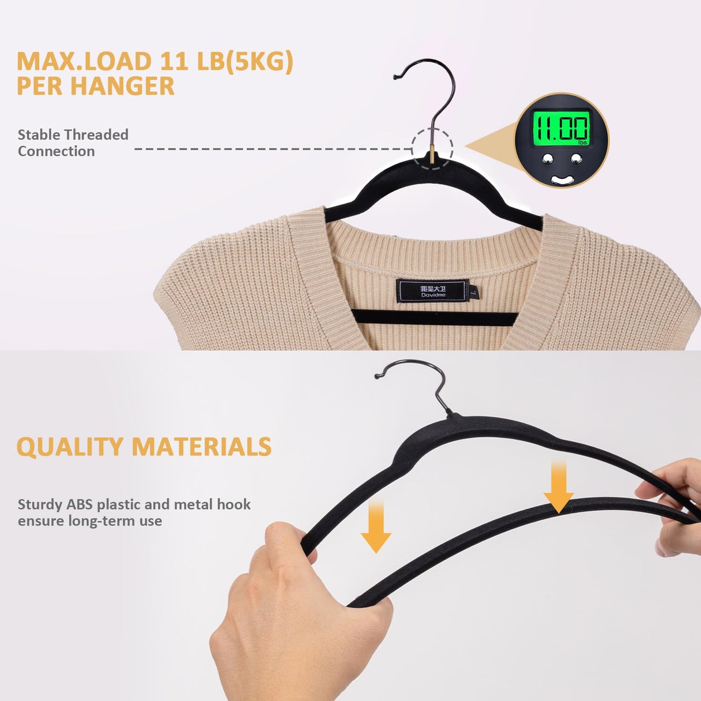 Pack of 30 Velvet Hangers, Space-Saving Heavy Duty Clothes Hangers for Suit, Non-Slip, 0.2 Inches Slim, 17.7 Inches Wide, 360° Swivel Black Hook - Black