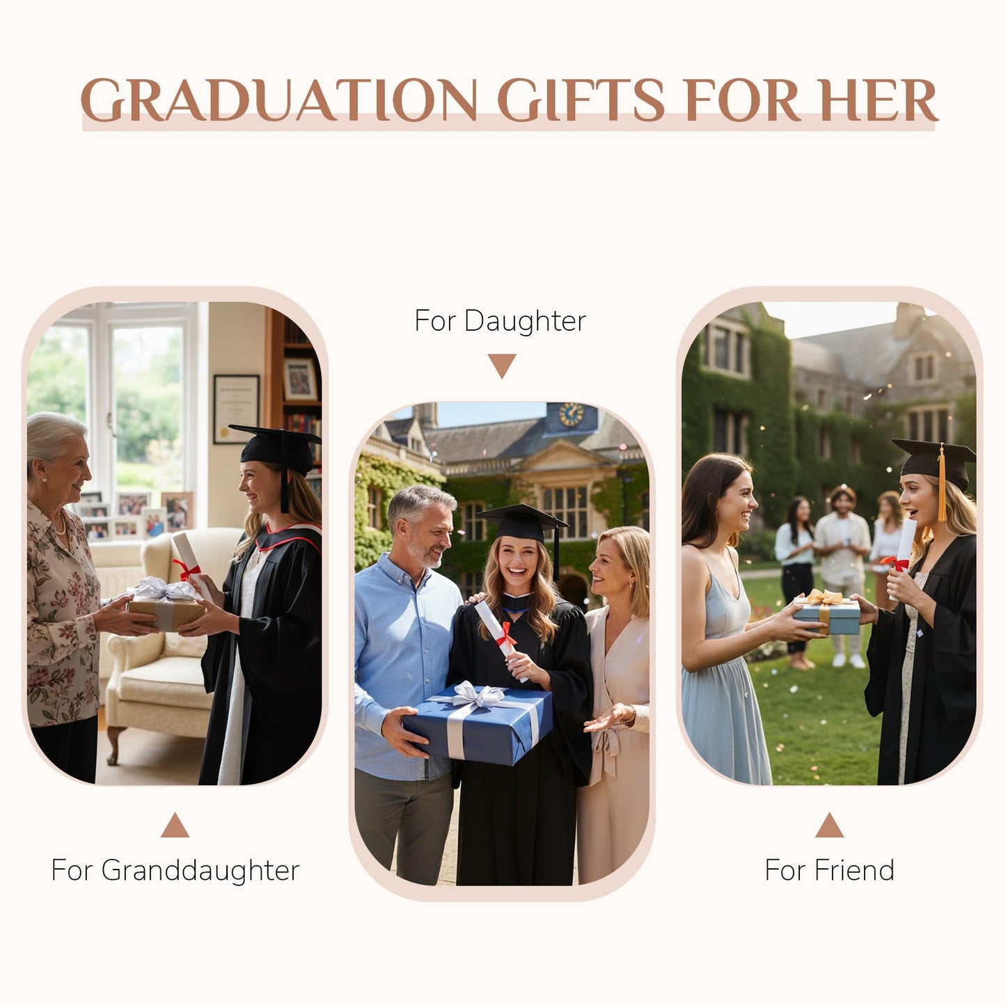 Storieme Graduation Gifts for Her 2026: College Graduate Gift for Women Girls Granddaughter Daughter - Handmade Congrats Grad Figurine Decorations