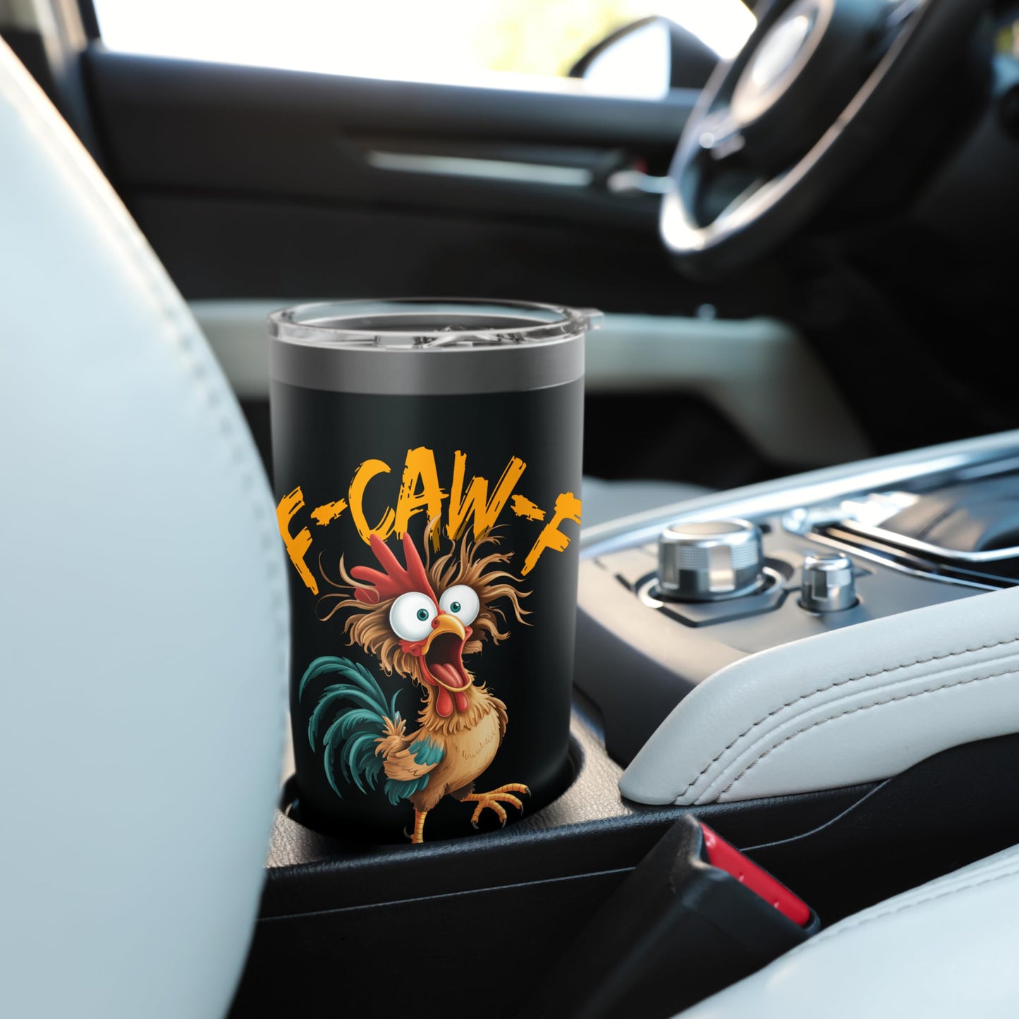F-Caw-F Funny Chicken Humor F-Caw-F Quote Rooster Meme Stainless Steel Insulated Tumbler