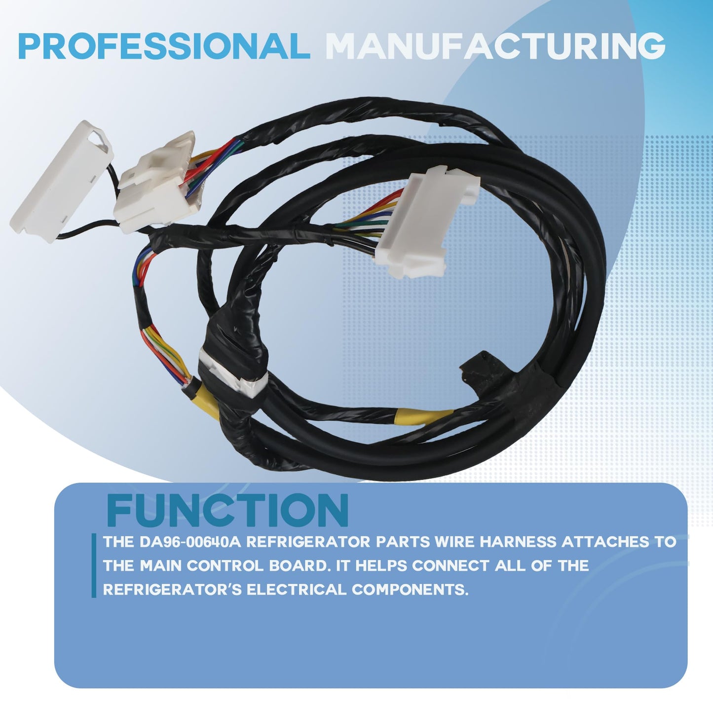 DA96-00640A Refrigerator Wire Harness Fit for Samsung Refrigerator, Replace# 3970367, AP5623877, PS4168713, EAP4168713