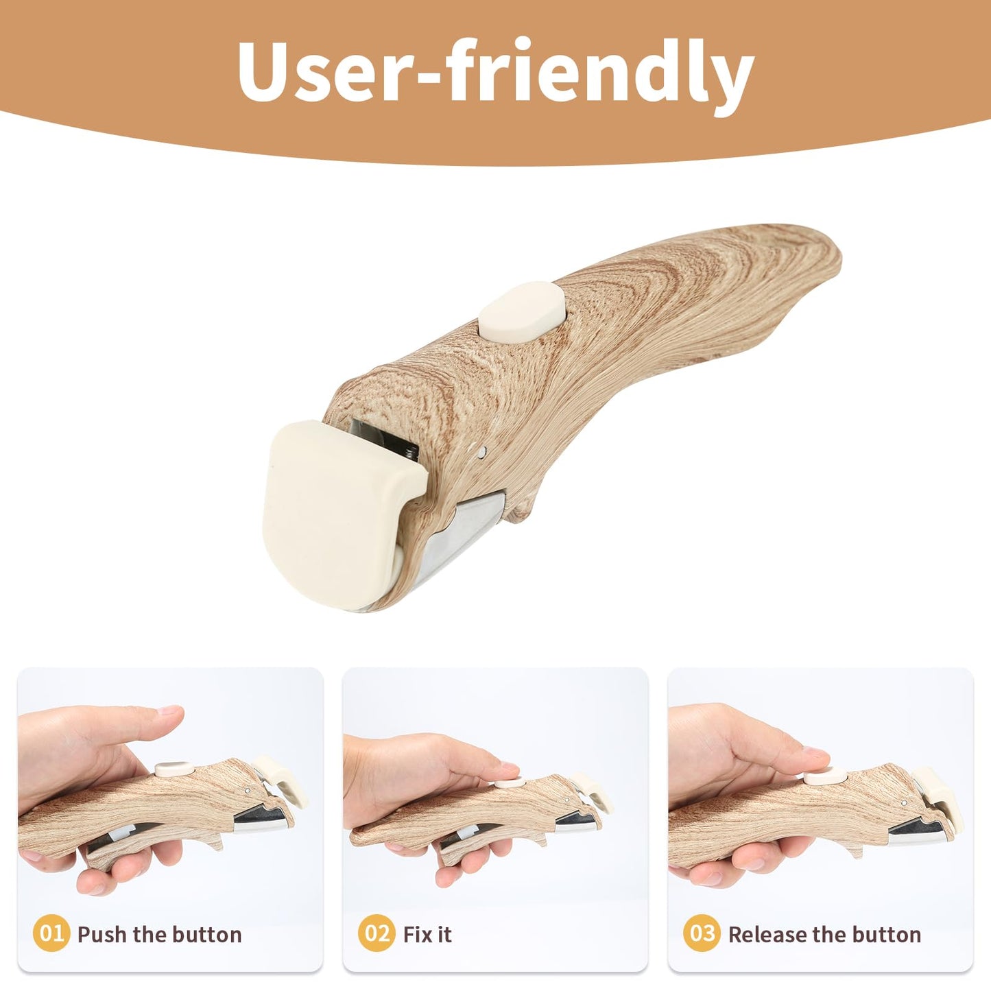 Parakatoikos Removable Handle Wood-Like, Detachable Handle for Pots and Pans, Universal Cookware Handles, Compatible with Thin Edge Cookware, 2 Pack