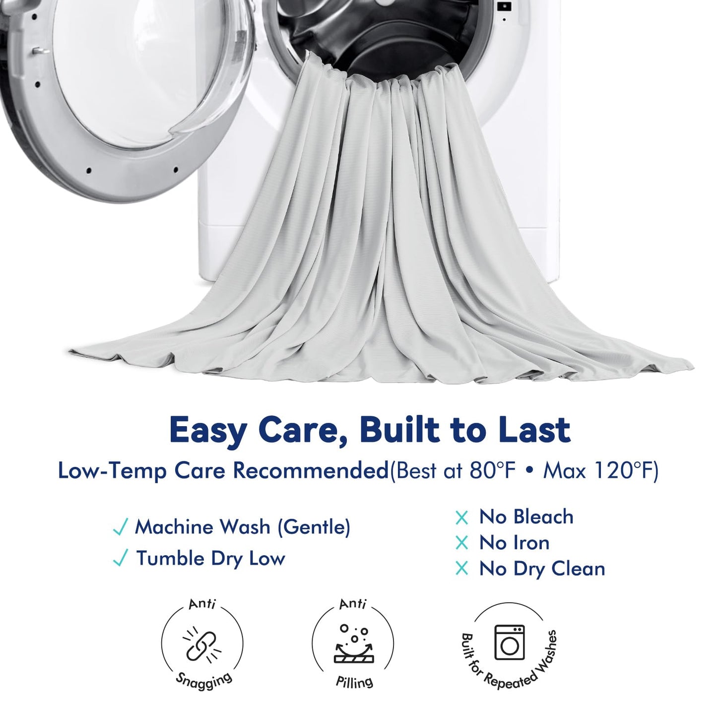 Elegear Silver Infused Cooling Blankets for Hot Sleepers, Upgraded Arc-Chill 3.0 Cool Fiber (Qmax>0.5), Odor Reduction & Hypoallergenic, Breathable Lightweight Cold Blanket for Night Sweats, Queen