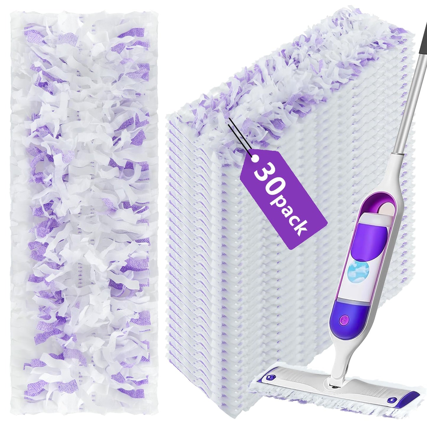 30 Count Disposable for Swiffer Power Mop Refills, Power Mop Pads for Swiffer Power Mop, Compatible with Swiffer Power Mop & for Swiffer Power Mop Solution for Floor Cleaning
