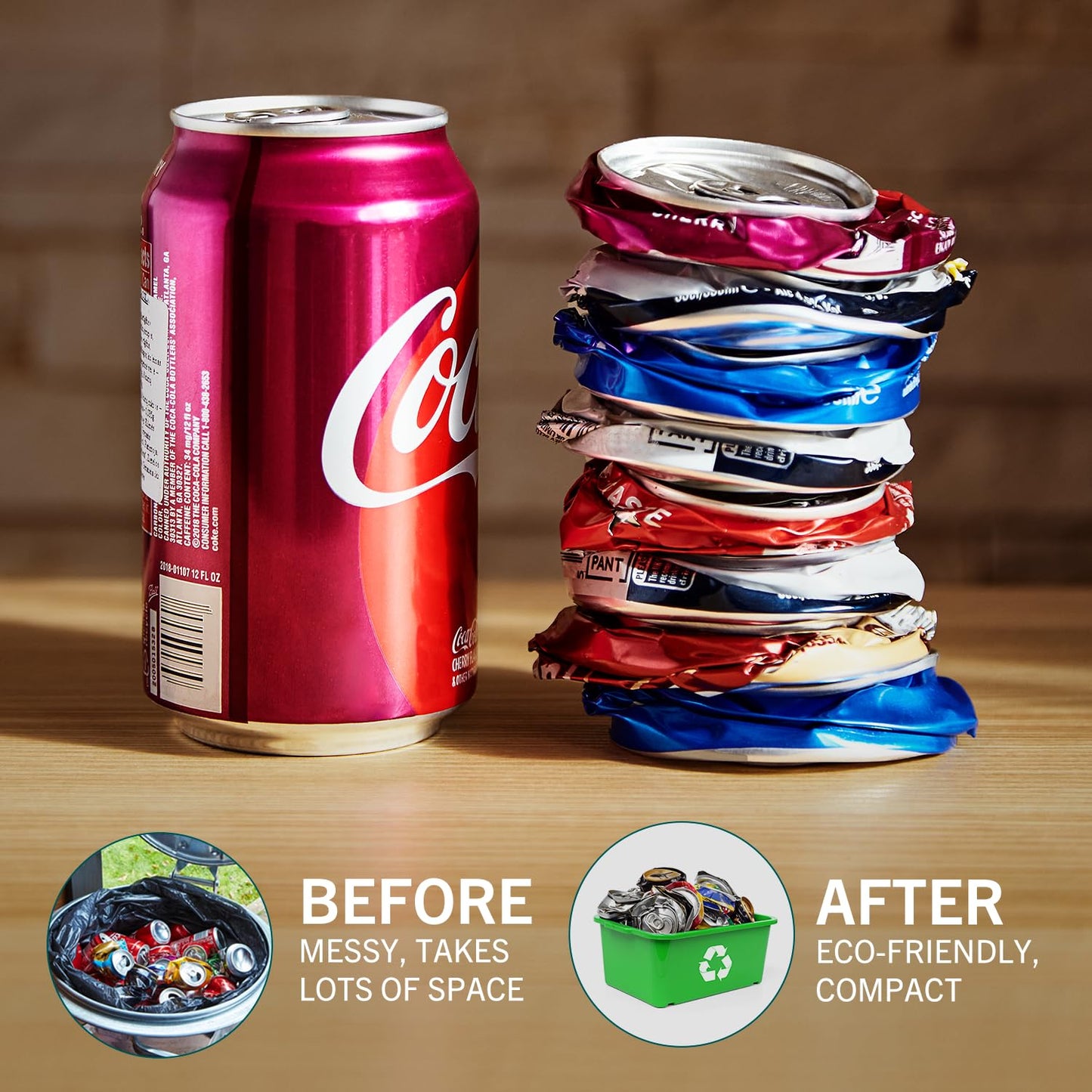 HomeBuddy Can Crusher for Recycling - 12 Oz. and 16 Oz. Can Crusher Wall Mounted for Aluminum - Compact and Easy to Use, Mounting Rivets Included, Man Cave Accessories