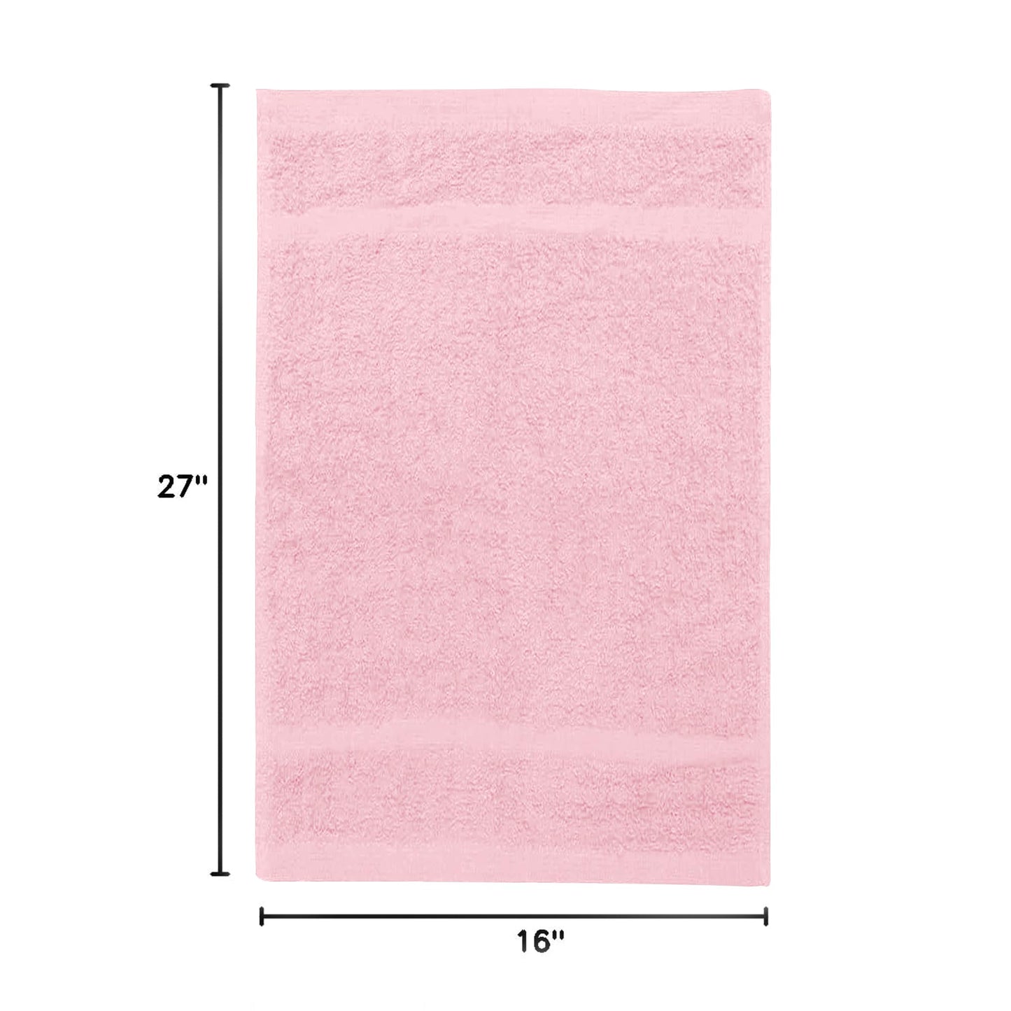 Avalon Towels Salon Towel - Pink Hand Towels Bulk Pack of 24 - 100% Cotton Absorbent Spa, Facial & Gym Towel for Working Out - 16x27 Inches (Not Bleach Proof)