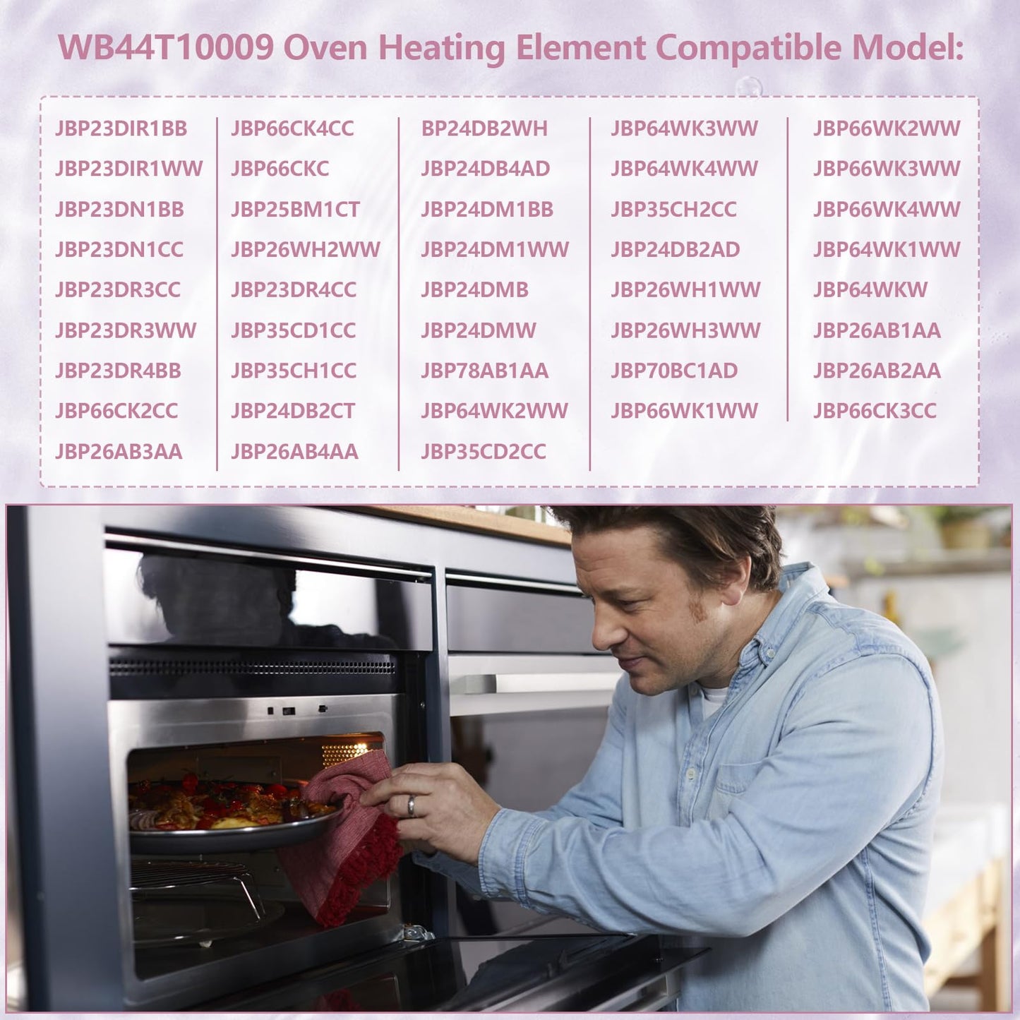 NEW WB44T10009 Upper Broil Heating Unit Element Replacement for GE Range Oven Stove Broil Heating Elements