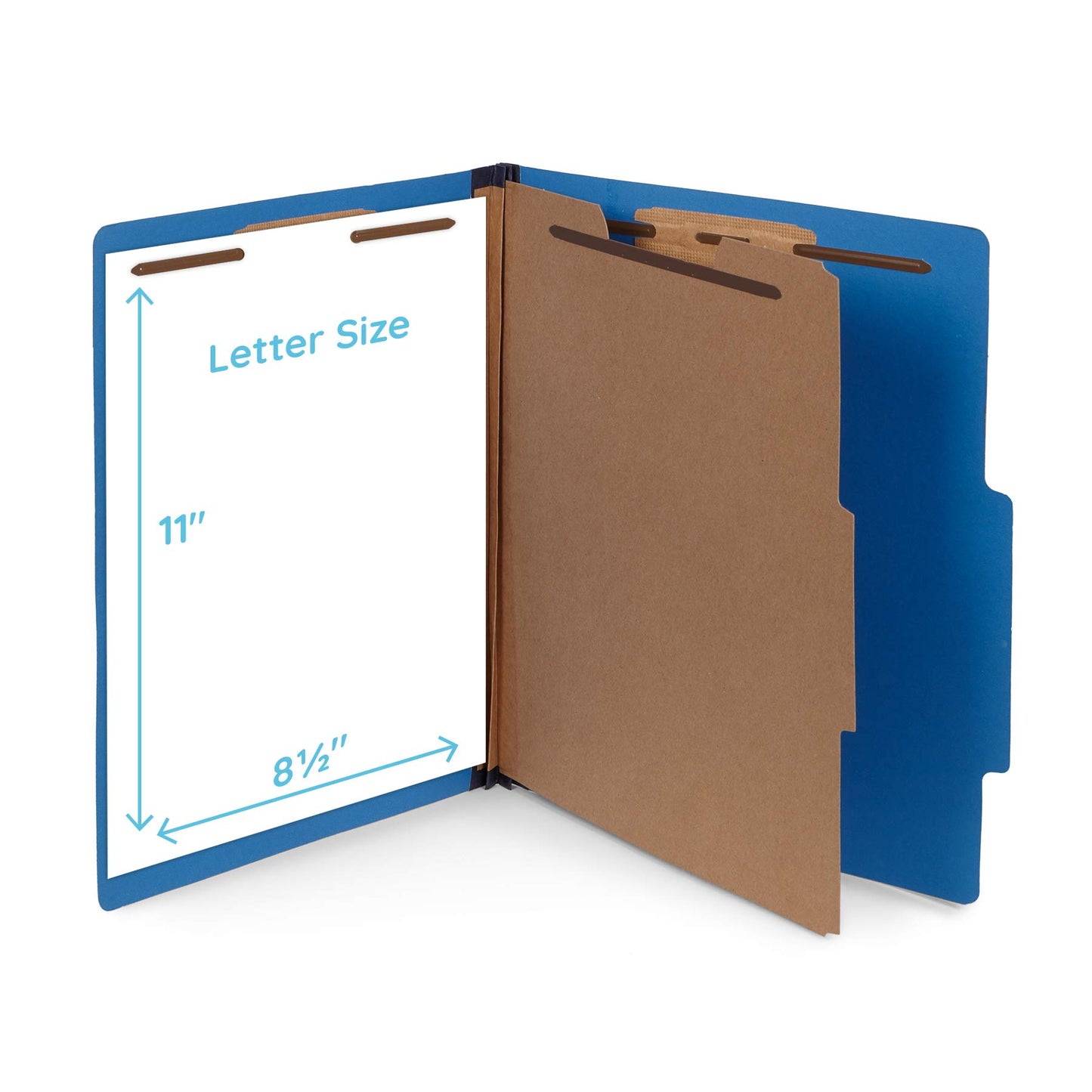 Blue Summit Supplies 30 Dark Blue Classification Folders - 1 Divider - 2 Inch Expansions - Durable 2 Prongs for Standard Medical Files, Office Reports - Letter Size, Dark Blue, 30 Pack