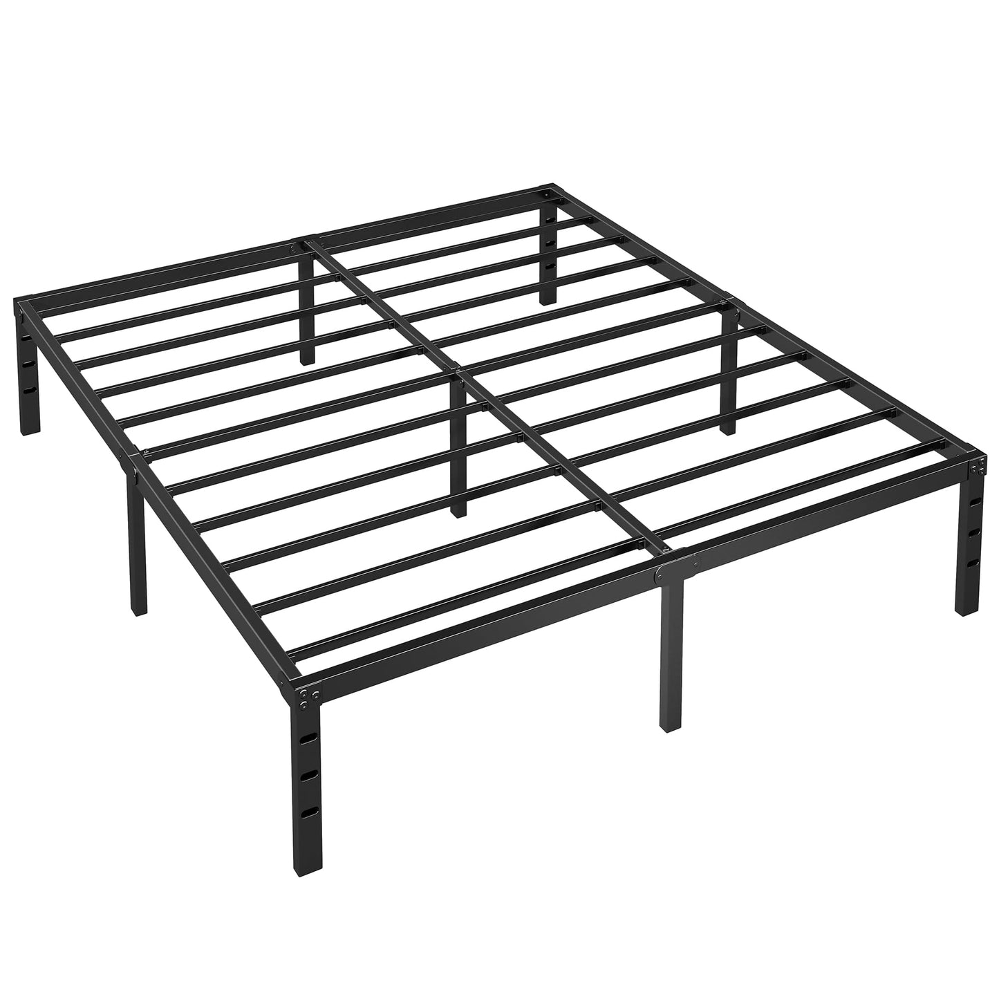 Chroark Metal Platform Bed Frame King Size, 14 Inch Height with Heavy Duty Steel Support, No Box Spring Needed, Easy Assembly and Underbed Storage,Black