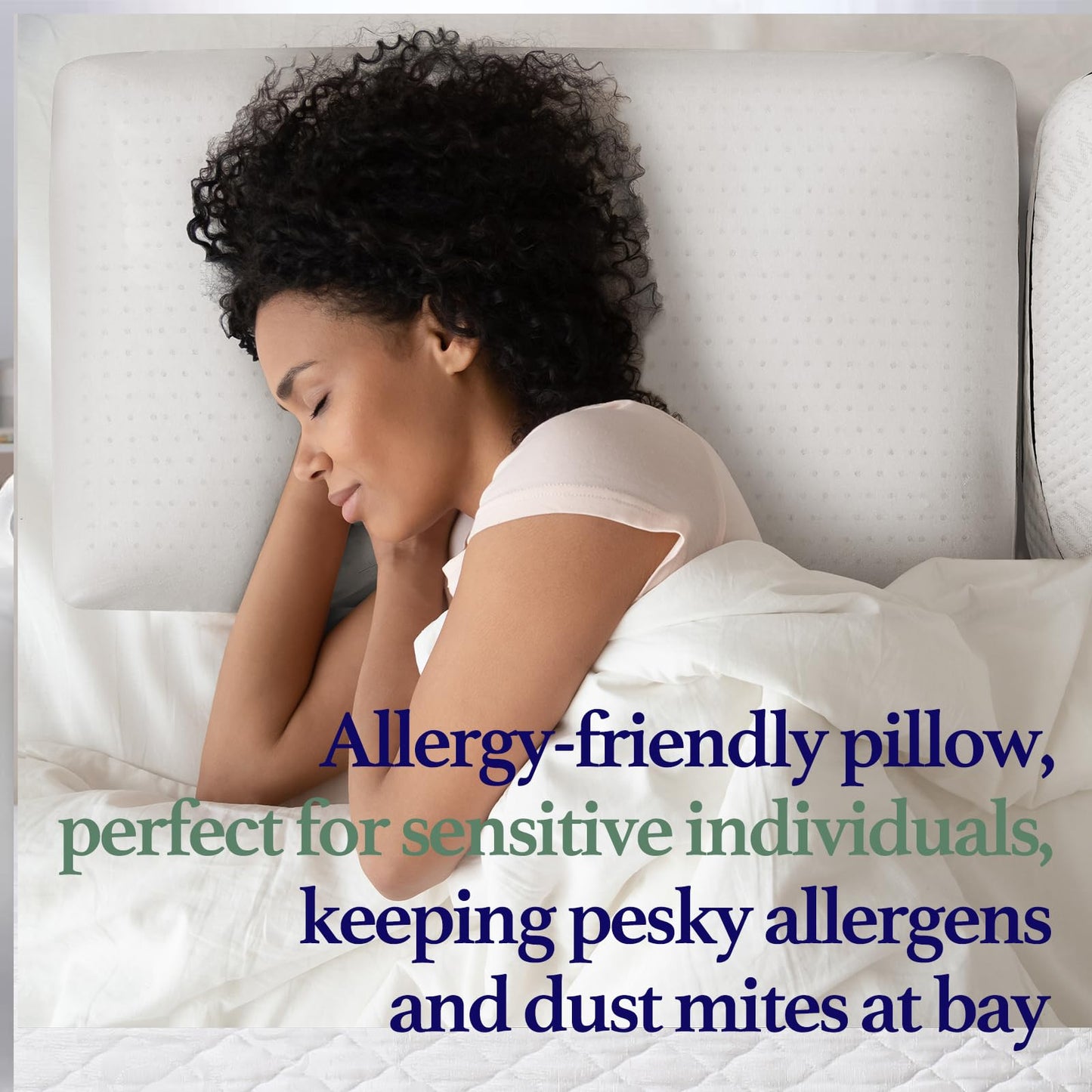 Gatnlair Latex Pillow, 100% Talalay Natural Latex Pillow, Soft Sleeping Bed Pillows with Cotton Cover, Queen Size, Perfect for Side/Back Pain, Stomach, Neck, Stress Relief (1, Queen (Mid Loft))