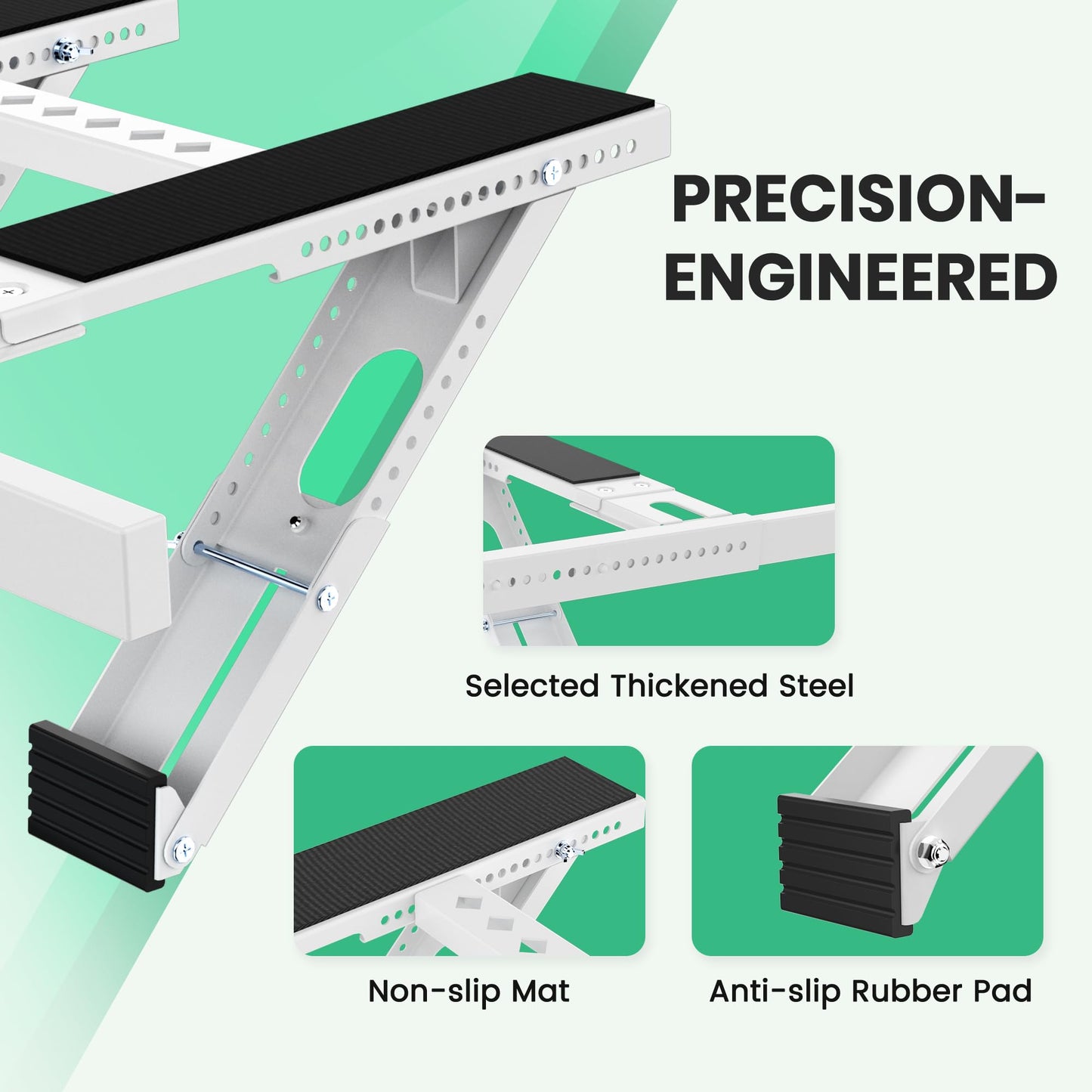 Air Conditioner Support Bracket No Drill: Heavy Duty 350lbs, Adjustable Width 31.5"-41.7", Drilless AC Support Bracket for Single/Double Hung Windows, Fits 5000-24000 BTU AC Units