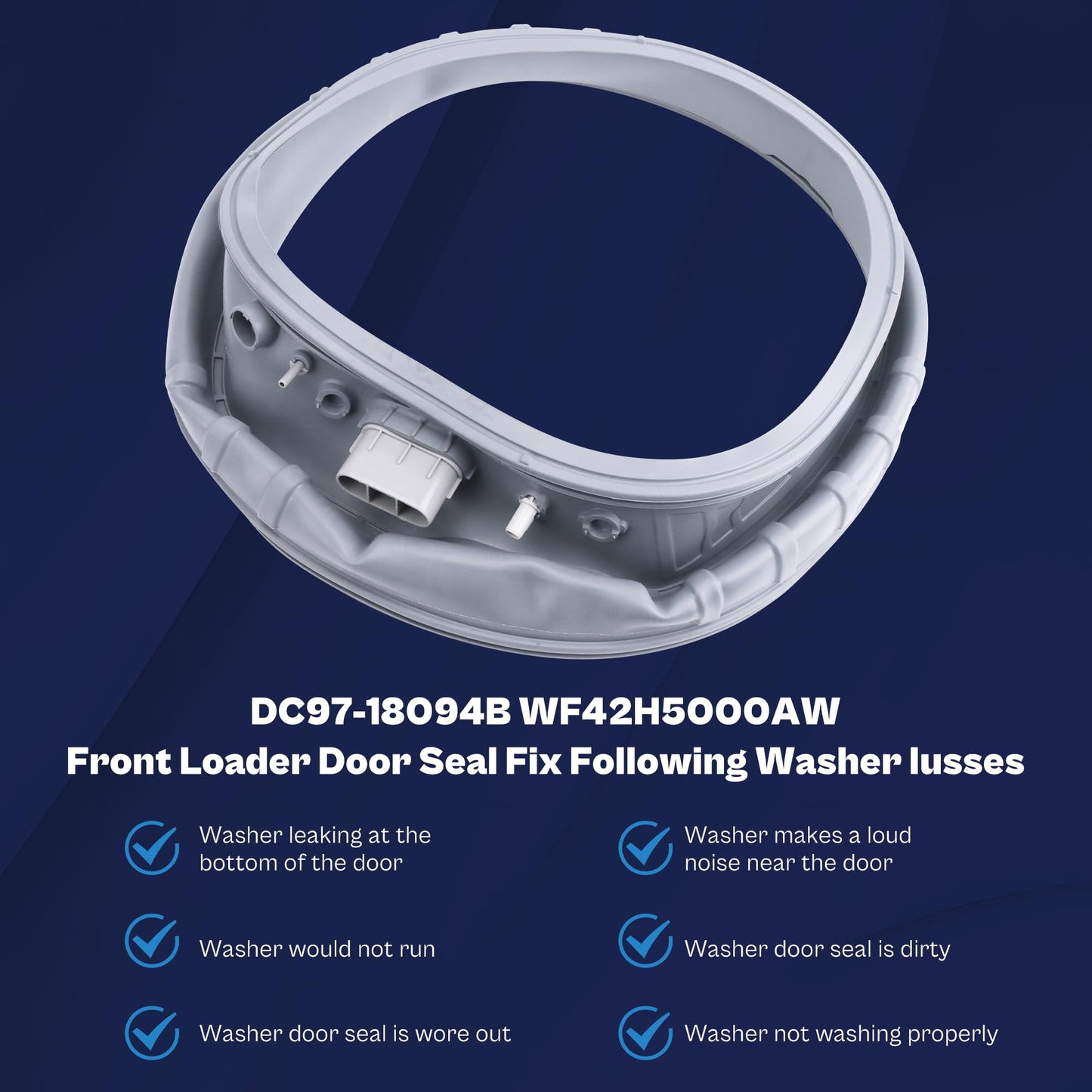 WF42H5000AW/A2 WF42H5200AW/A2 DC97-18094B DC64-03051A fit for Samsung Vrt Front Loader Washer Parts Rubber Door Boot Seal Gasket Diaphragm WF42H5200AP/A2 WF42H5200AF/A2 AP5917067 prime&swift