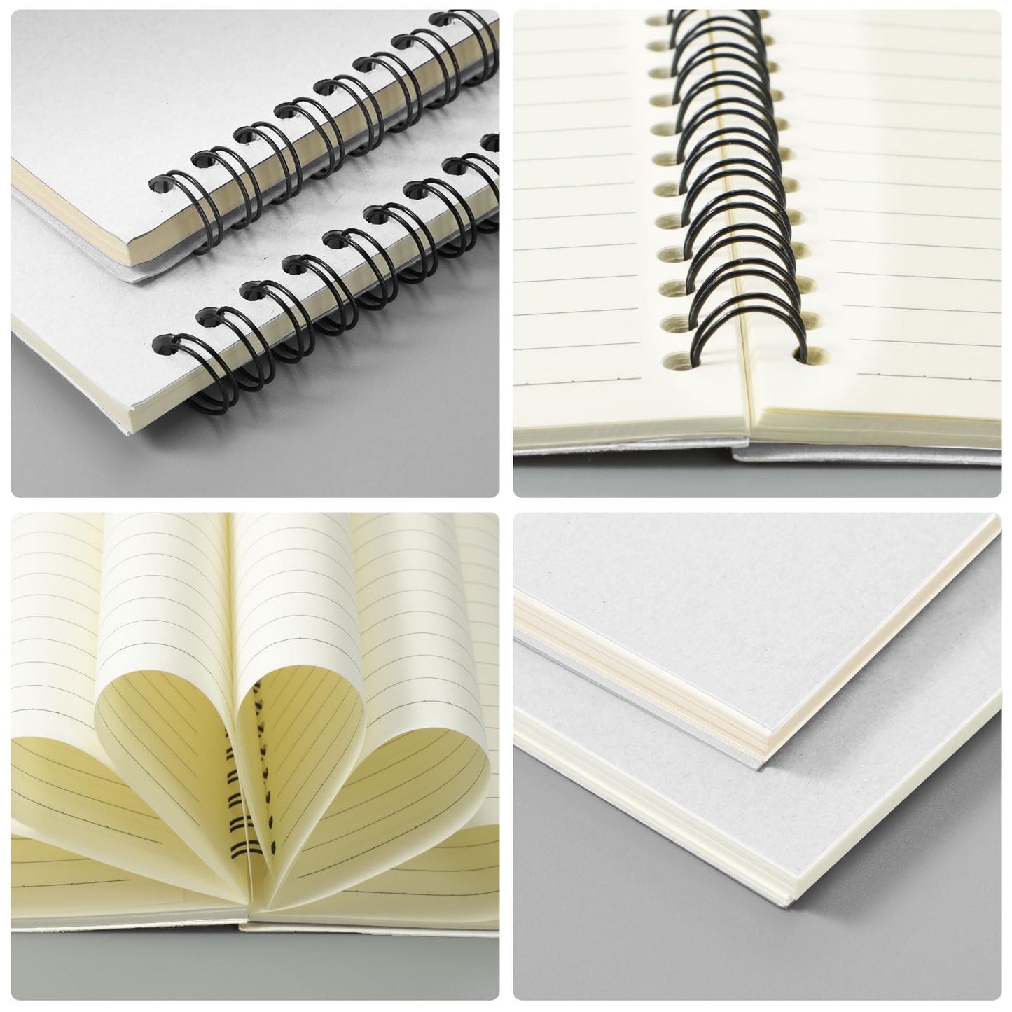 Epakh 22 Pack A5 Spiral Notebook with Kraft Cover, Back to School Hardcover Spiral Journal Notebook 5.5 x 8.3 Inch, First Day of School Travel Journal Notepad, 50 Sheets 100 Pages(White,Lined)