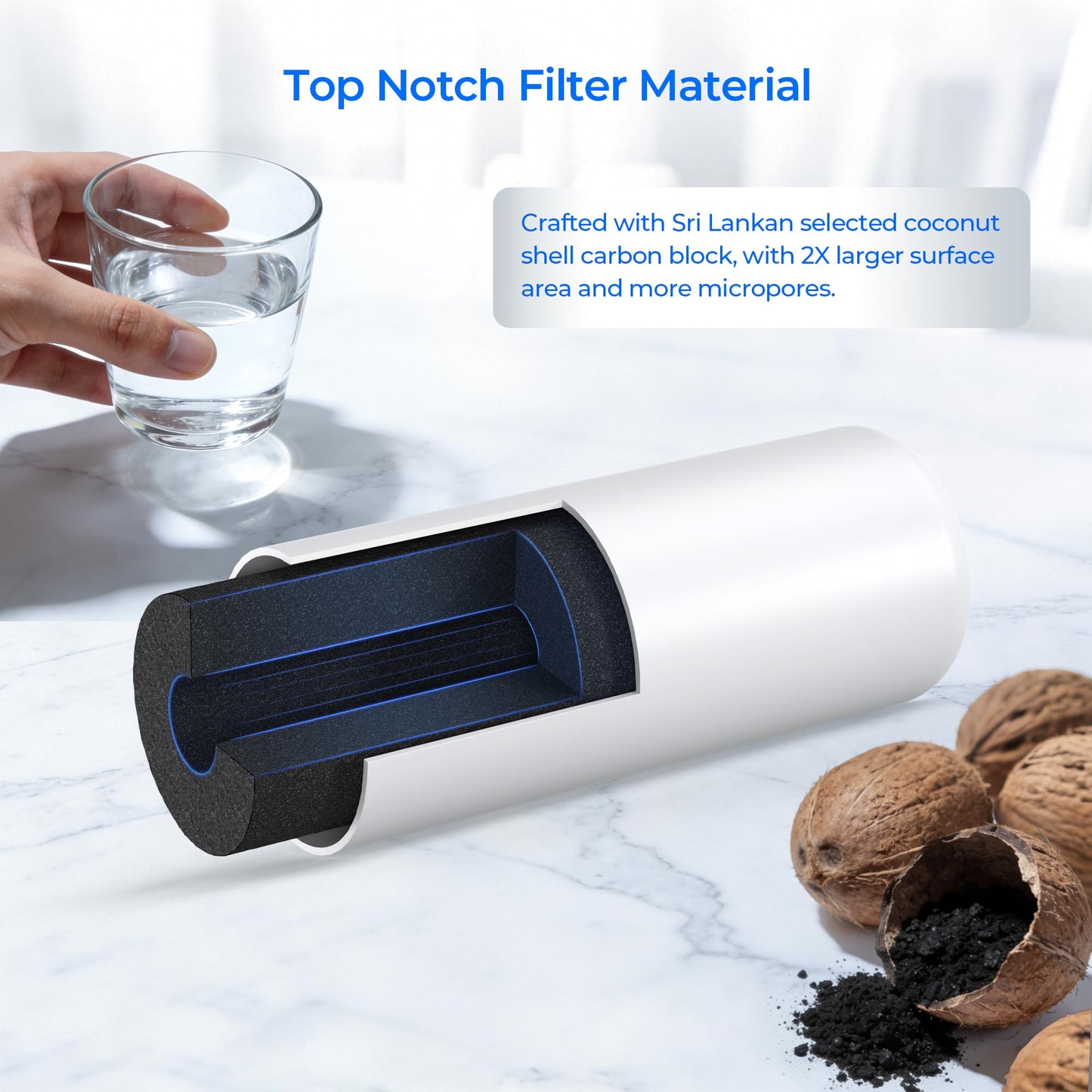 TEEHAY 9081 Water Filter Replacement, Compatible with Whirlpool P5WB2L, P4RFWB, Kenmore P4RFKB2, Kenmore 9930, 46-9930, 9081, 46-9081, 9930P, 469930, 04609930000 (4 Pack)