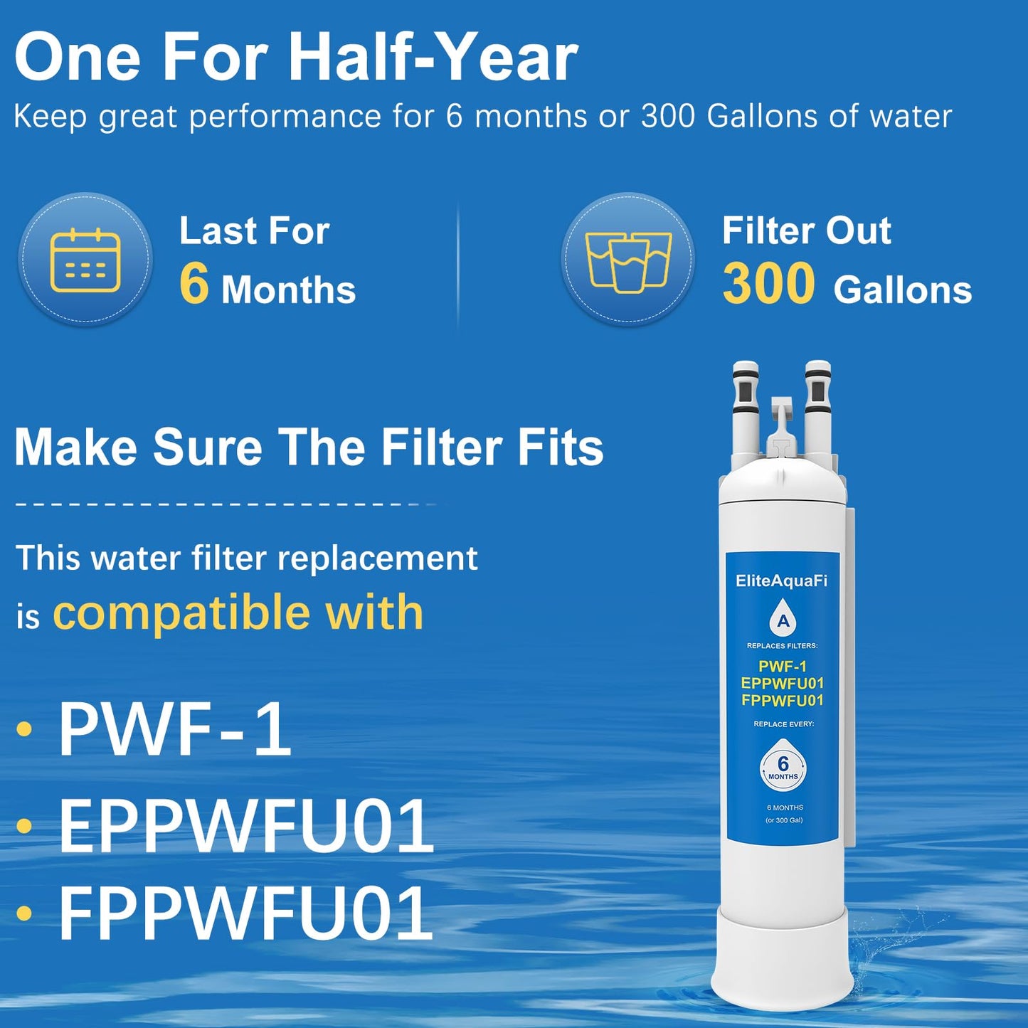 FPPWFU01 Compatible with Frigidaire FPPWFU01 PurePour PWF-1 (3 Pack)