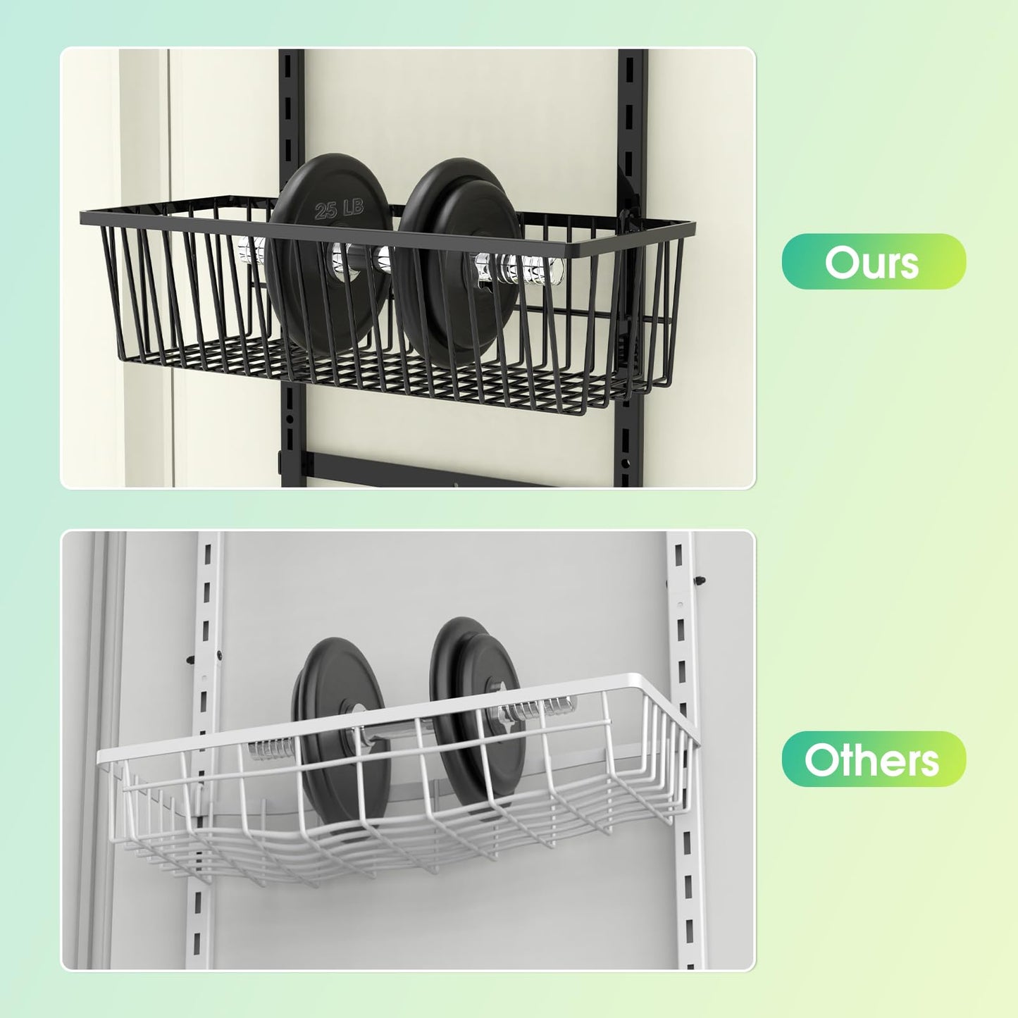 Mefirt 9-Tier Over The Door Pantry Organizer, Pantry Storage and Organization, Black Metal Hanging Spice Rack Seasoning Shelves Door, Wall Mount for Home & Kitchen, Laundry Room Bathroom Organization