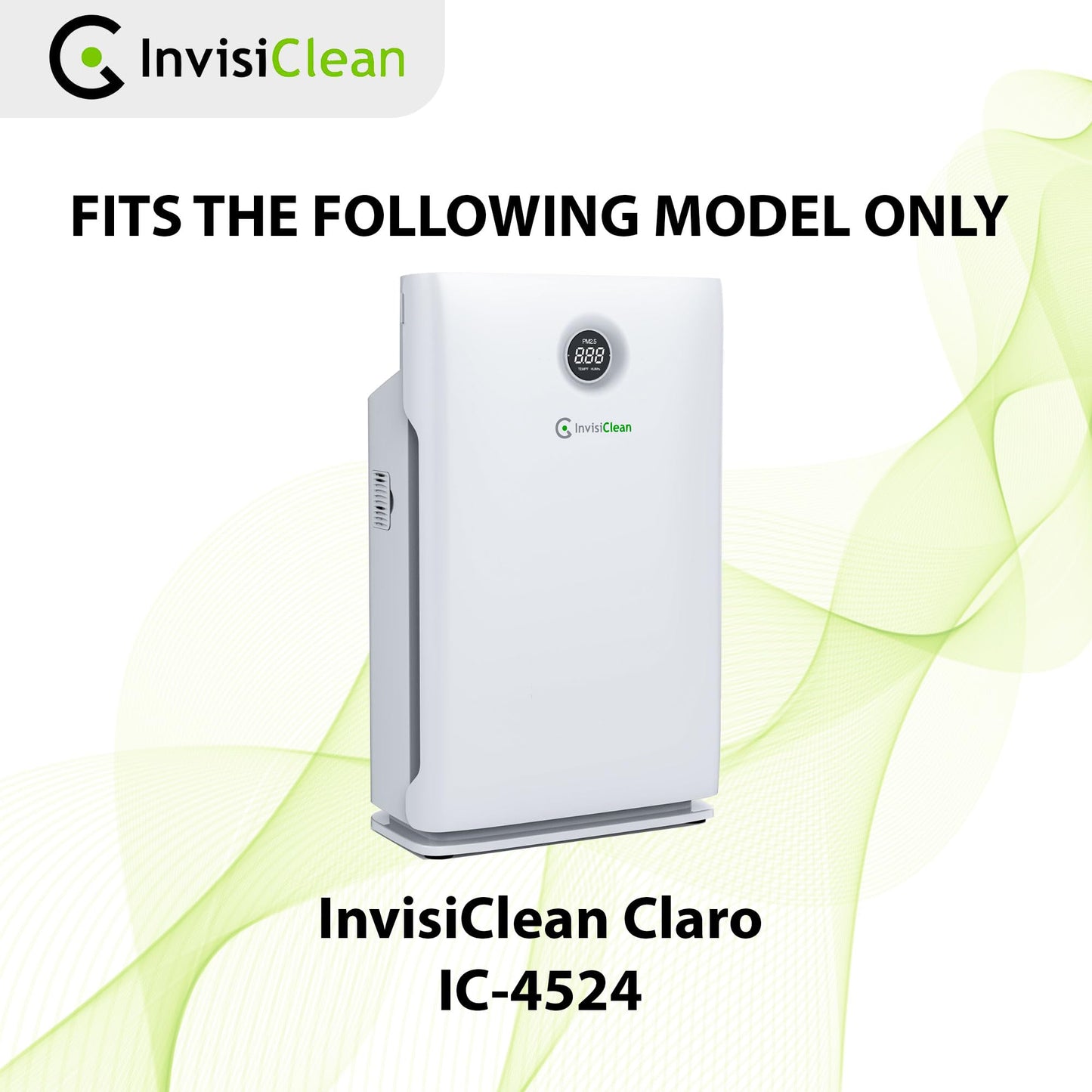InvisiClean Claro True HEPA Replacement Filter with Prefilter - Genuine Filter for InvisiClean Claro Air Purifier IC-4524