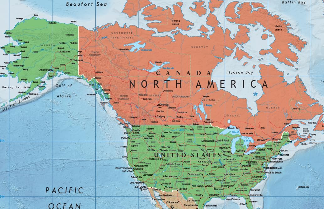 48x78 World Classic Premier Wall Map Mega Poster Laminated