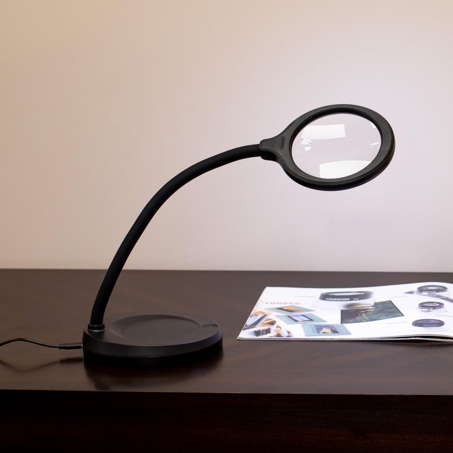 Carson DeskBrite300 2X Aspheric Magnifier Desk Lamp with 5X Spot Lens (LM-30)