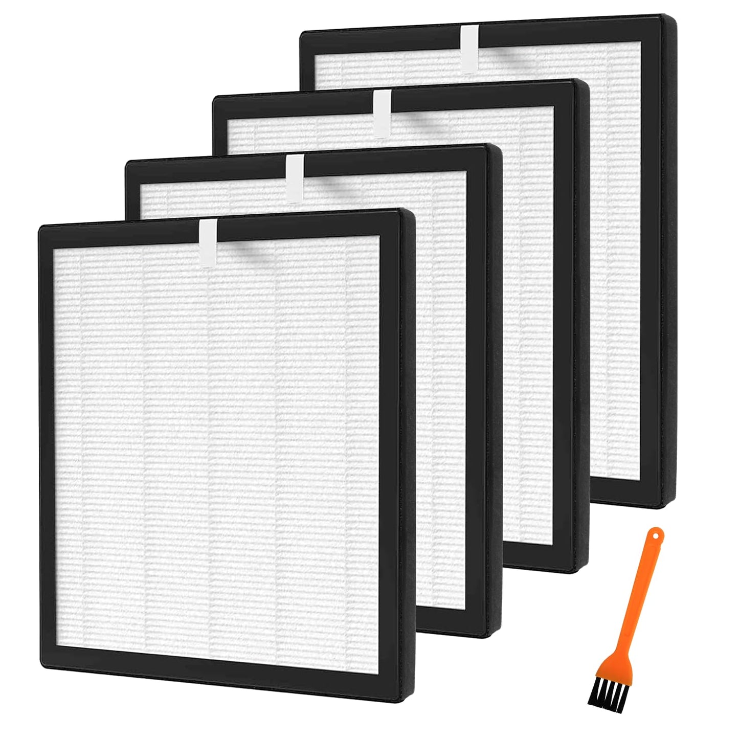 TZ-K2 Air Purifier Replacement Filter, H13 True HEPA & Activated Carbon, Compatible with ToLife TZ-K2 Air Cleaner – 4-Pack Filters with Cleaning Brush by MCCKLE