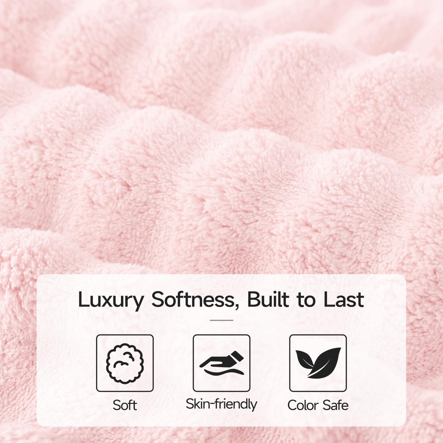 REDKISS Soft Bath Towel Sets 8-Piece, Microfiber Quick Dry & Absorbent, 35x70 in Large Bath Sheet 14x30 in Hand Towel, 12x12 in Washcloth, Pink Bathroom Towel Set
