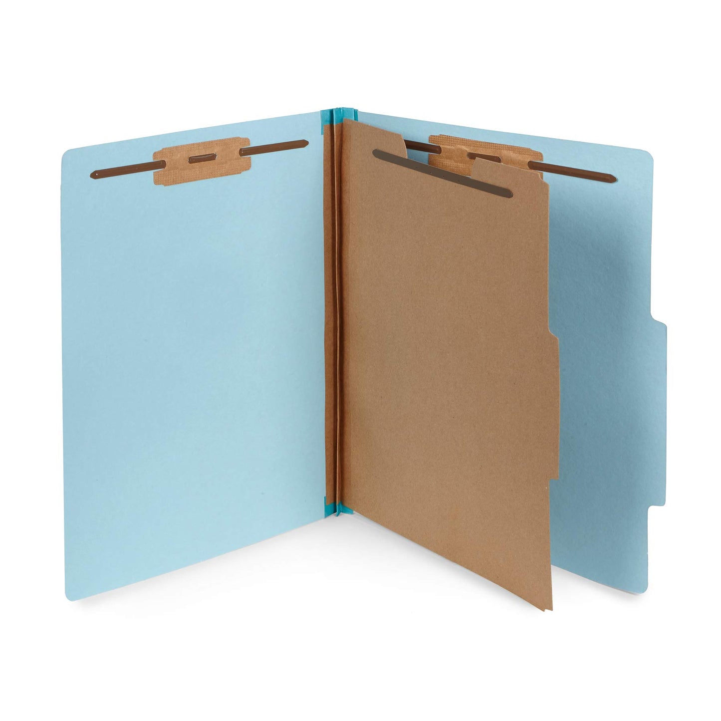 10 Blue Classification Folders - 1 Divider - 2 Inch Expansions - Durable 2 Prongs, for Medical Files, Law Client Files, Pressboard Classification Folders 1 Dividers Letter Size, Blue, 10 Pack