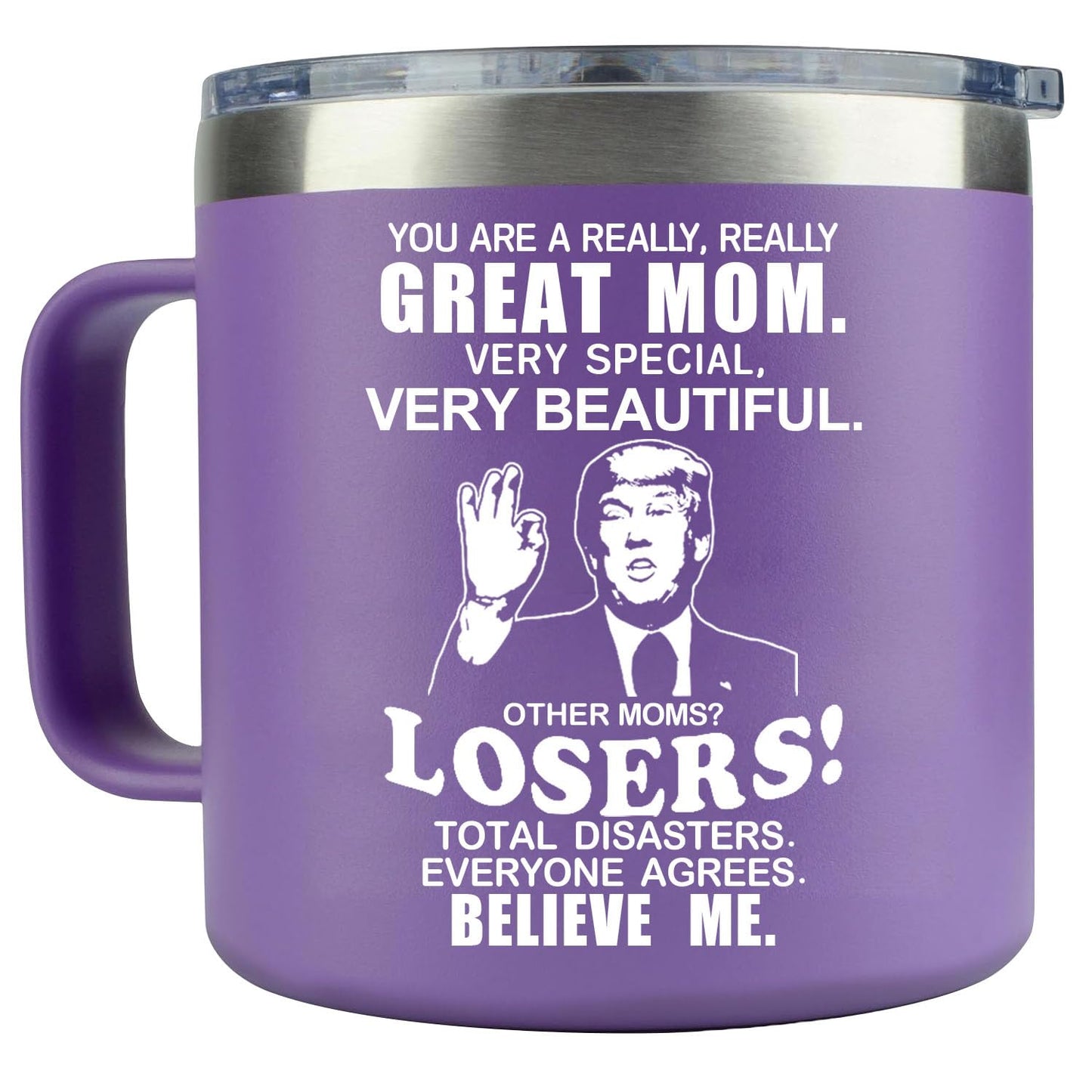 LEIOH Mothers Day Gifts for Mom from Daughter Son,Christmas Birthday Gifts Ideas for Moms,Gift for Mama,Wife,Mother,Thank You Gift for Mom Coffee Mug,14 Oz Stainless Steel Tumbler Cup