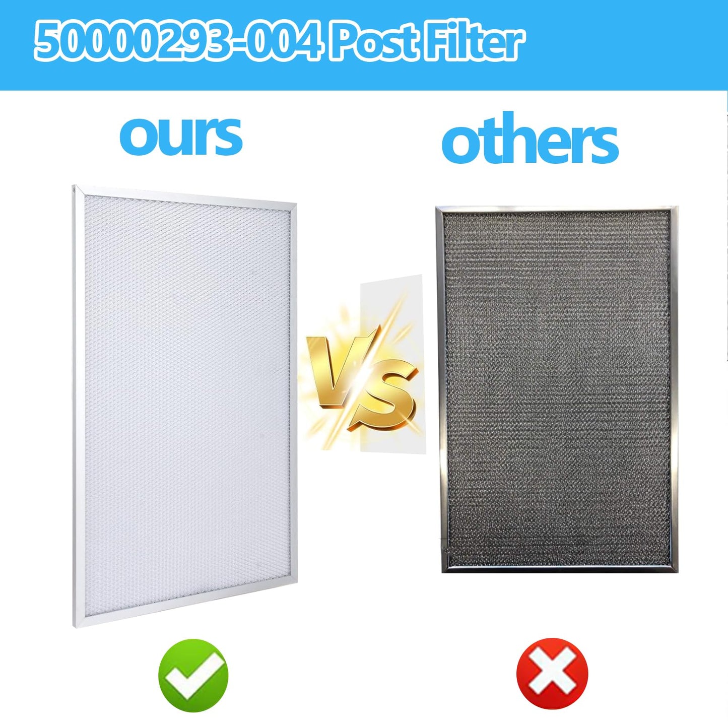 50000293-004 Post Filters for Honey-well Electronic Air Cleaner,Replacement F300 F50F F58F F300E F300A 20" X 12.5" - 2 Packs