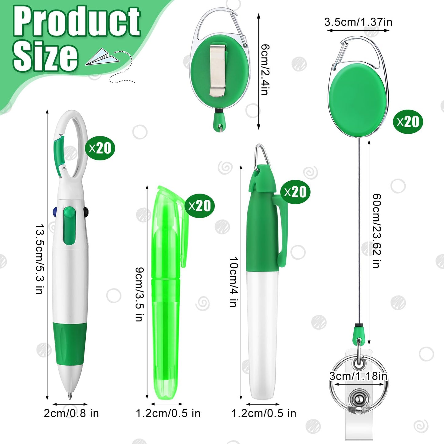 Dispowreath 80 Pcs Nurse Gift Nurse Pen Set Badge Reel 4 in 1 Retractable Shuttle Pens Mini Highlighter Neon Marker Nursing Keychain Clip 2026 Nursing Week Gift for CNA Medical Assistant(Multicolor)