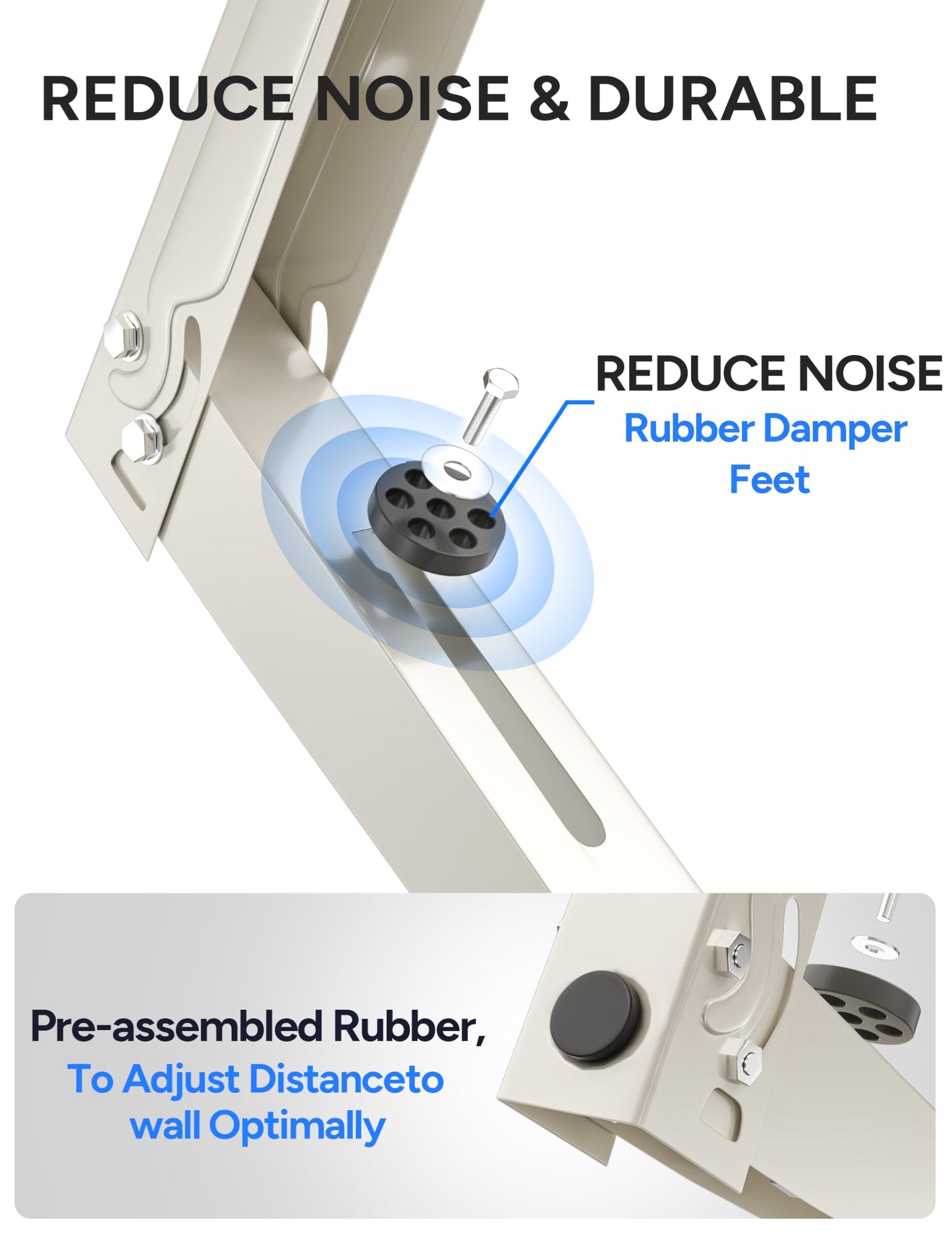 Toutgood Mini Split Wall Mounting Bracket, Heavy-Duty Wall Bracket for 9000 Btu to 36000 Btu Outdoor Ductless Minisplit Air Conditioner AC Heat Pump Systems, Max 490 Lb Capacity