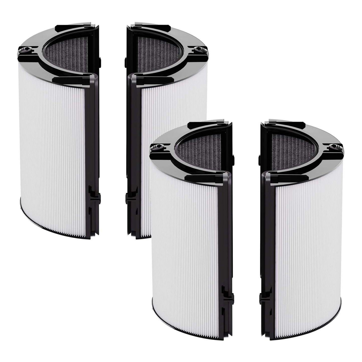 Leemone True HEPA+Carbon Filter 2-Pack Replacement for Dyson HP1 PH01 PH02 PH03 HP06 TP06 HP07 TP07 HP09 TP09 HP10 TP10 360° Combi Glass Purifying Fans, 2-in-1 Replacement Filters, 2 Pack