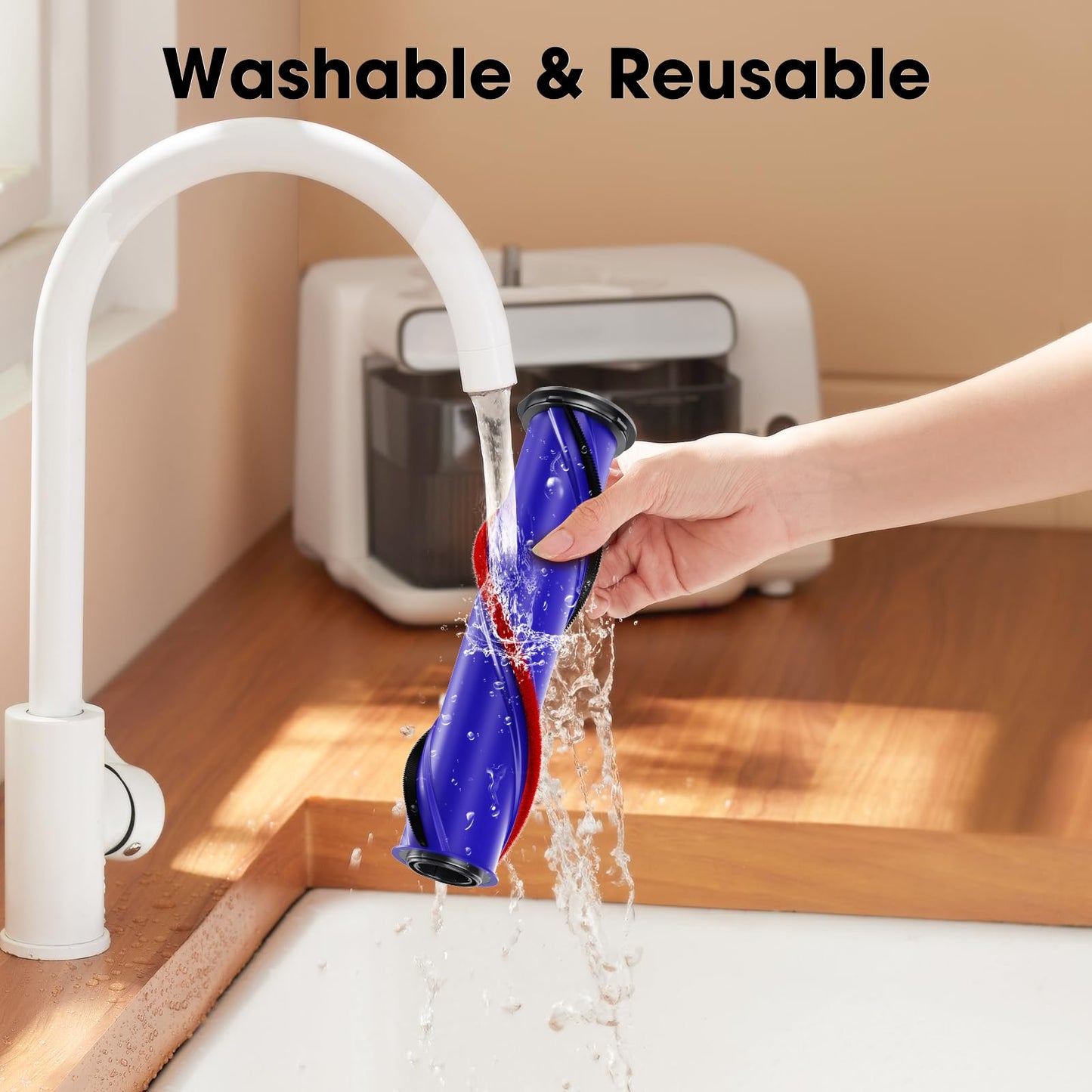 MYUAKO Vacuum Attachments for Dy-Son V8/V11/V15/V10/V7 Cordless Vacuum, Upgrade Anti-Tangle Quick Release Dy-Son Pet Hair Attachment, Dy-Son Vacuum Parts Floor Cleaner for Wood Floor/Carpets/Tile