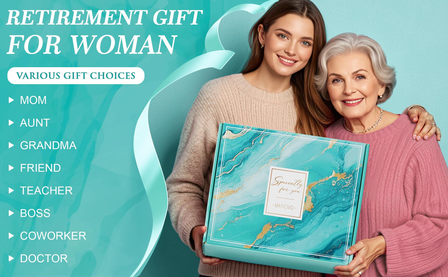 Happy Retirement Gift for Woman 2026, Cool Retirement Gifts for Women Coworkers, Funny Retired Gifts Idea for Women Teacher Nurse Retirees Boss Friends Mom Grandma, Farewell Leaving Gift with Blanket