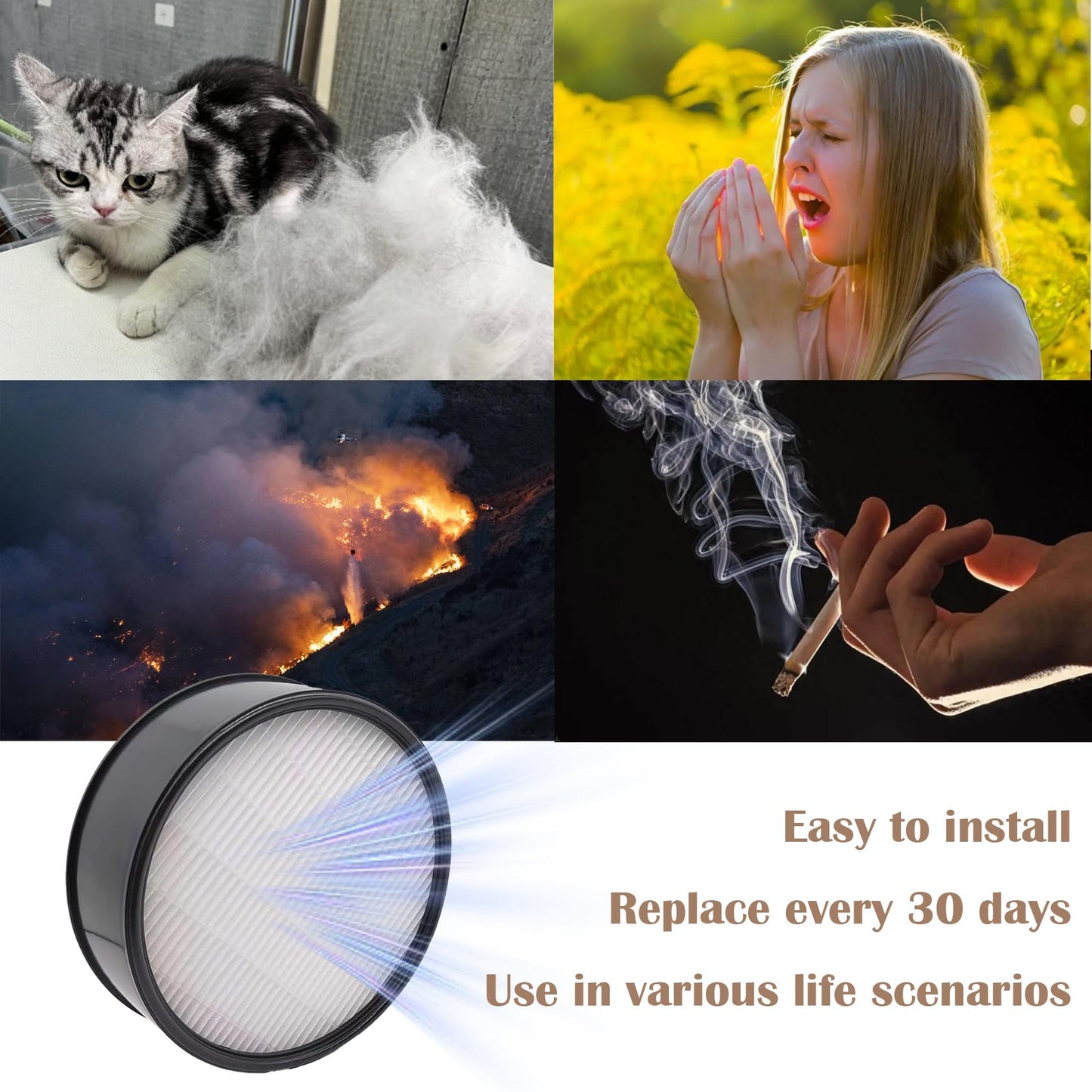HAP600B Filter for Holmes Egg HAP600B-TU Air Purifier with Premium 360° HAP600B-TU True HEPA, 2 Pack