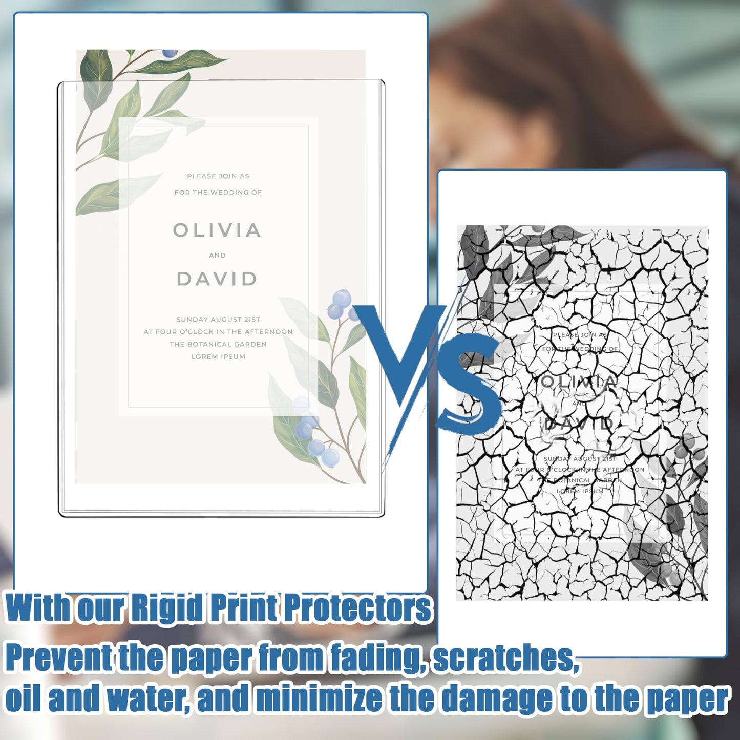 25 Pcs 8 1/2" x 11" Rigid Print Protectors Clear Sheet Protectors Hard Plastic Paper Page Magazine Protectors for Collectors Rigid Top Loaders Document Holder Birth Certificate Protector