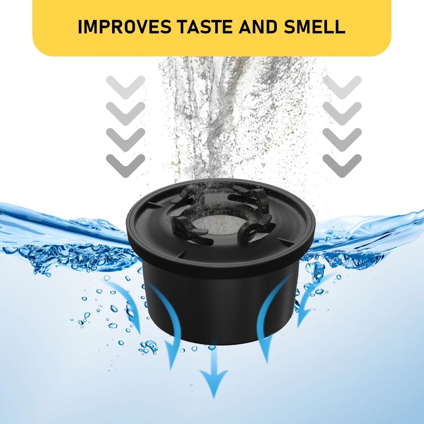 RO100ROPOT Remineralization Water Filters Replacement, Compatible with Bluevua RO100ROPOT and RO100ROPOT(UV) Systems, Alkaline for Reverse Osmosis Filter, Remineralize and Increase pH, 4 Pack