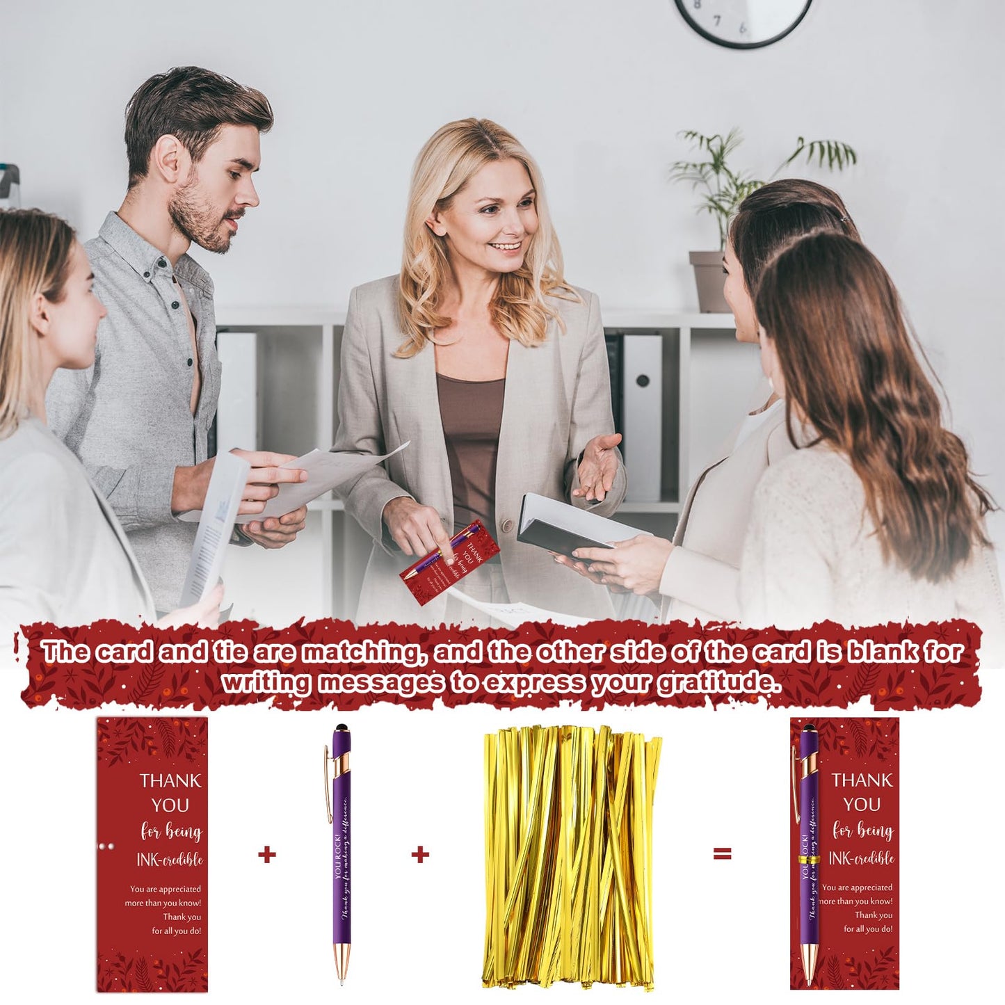 Resurhang 60 Set Cna Week Appreciation Gift Bulk Inspirational Ballpoint Pen with Stylus Tips Card Office Employee Thank You Gift for Team Coworker Teacher Nurse Staff Volunteer Group