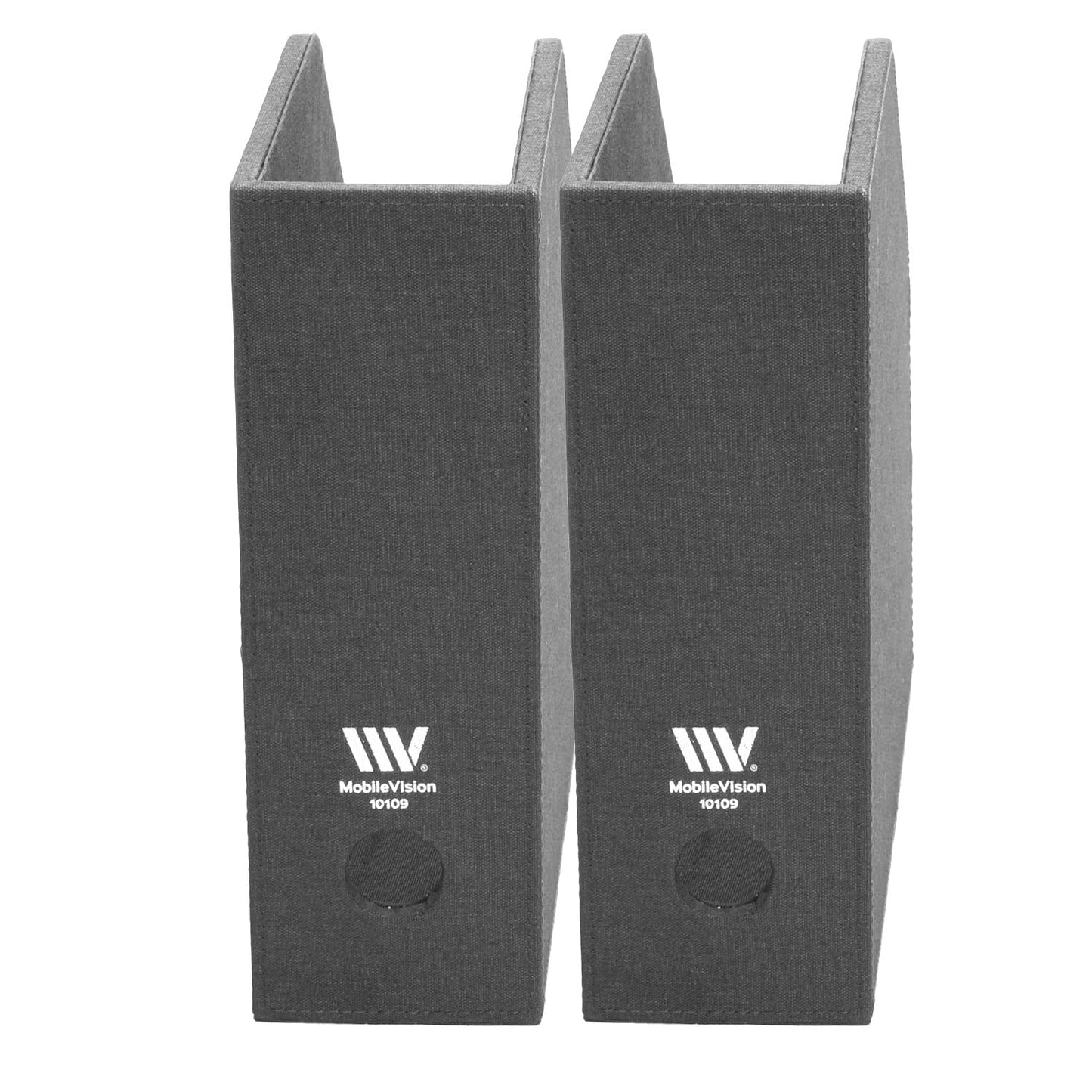 MobileVision Executive Grey Cloth Fabric Vertical File Holders - 2 Piece Combo