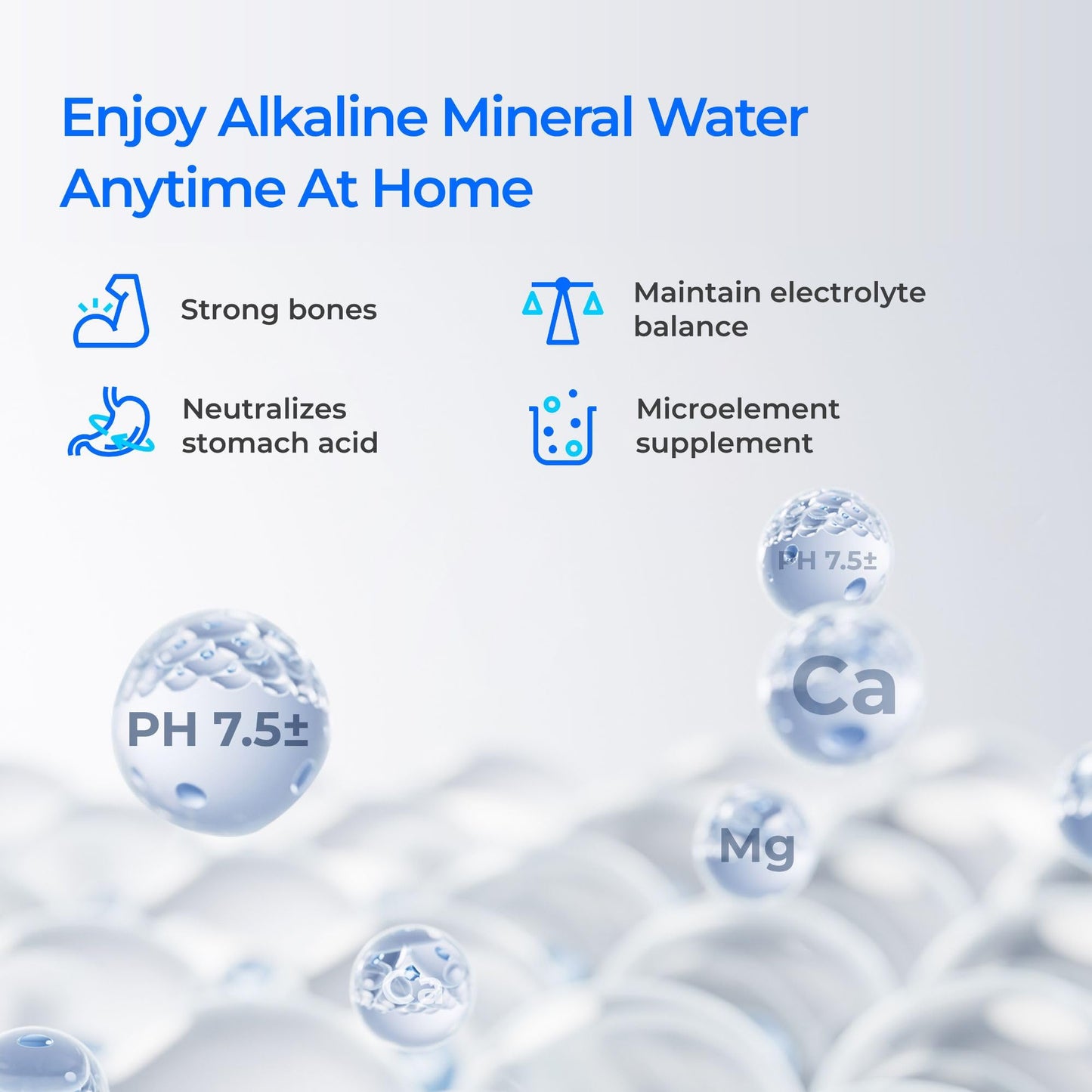 Waterdrop F1A Alkaline Mineral Filter, Replacement for X8-WAN & X12 & X12-WAB & X12-PRO & X16 & X16-BAS Tankless Reverse Osmosis System, Minerals Added, 12-month Lifetime