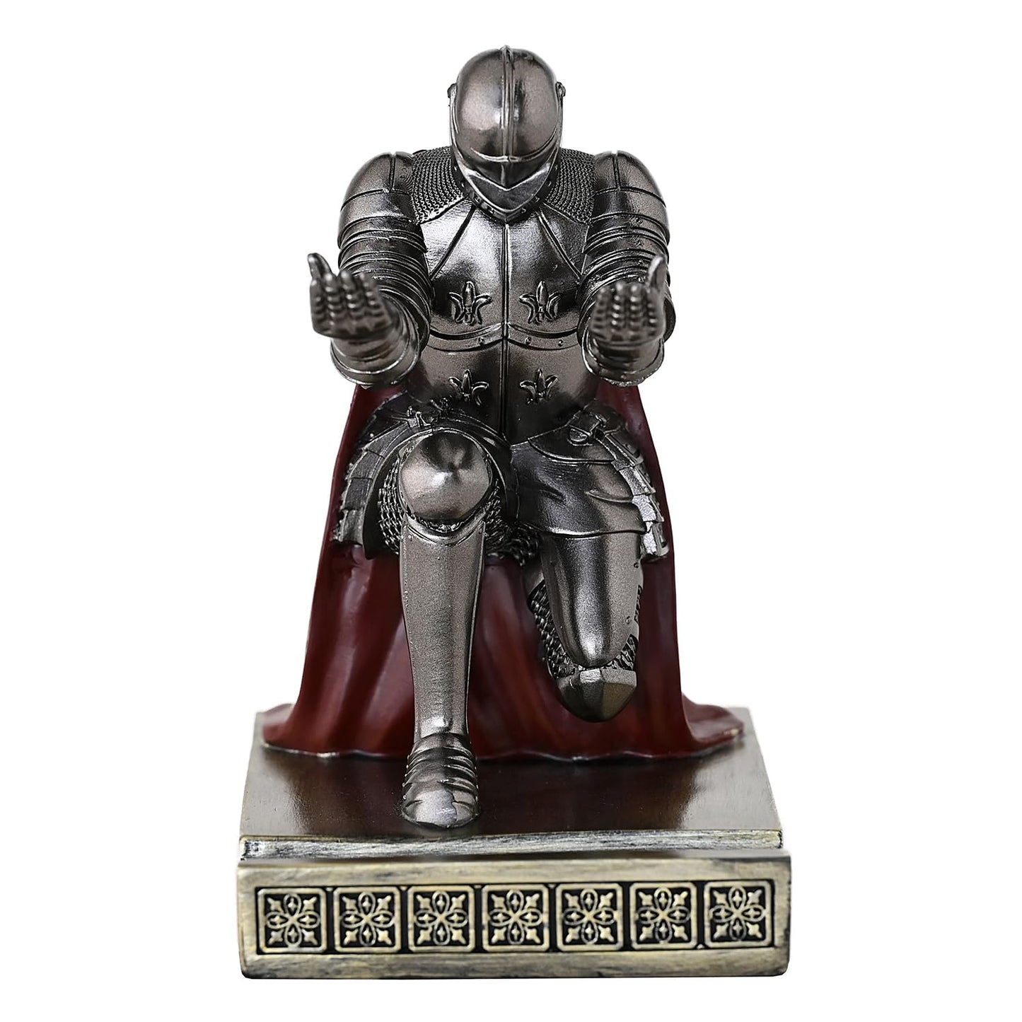 CYXStar Windbreaker Soldier Knight Pen Holder Personalized Desk Accessory, Mobile Phone & Gaming Controller Holder, Device Stand Gift for Medieval Enthusiasts (Iron)