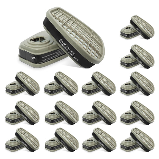 15/PK 6001 Filter Cartridges for Respirator, Replacement Respirator Particulate for 6200,6800,4008 Series, Organic Vapor Cartridge for Filtration of Gas,Dust,Paints,and Chemicals.