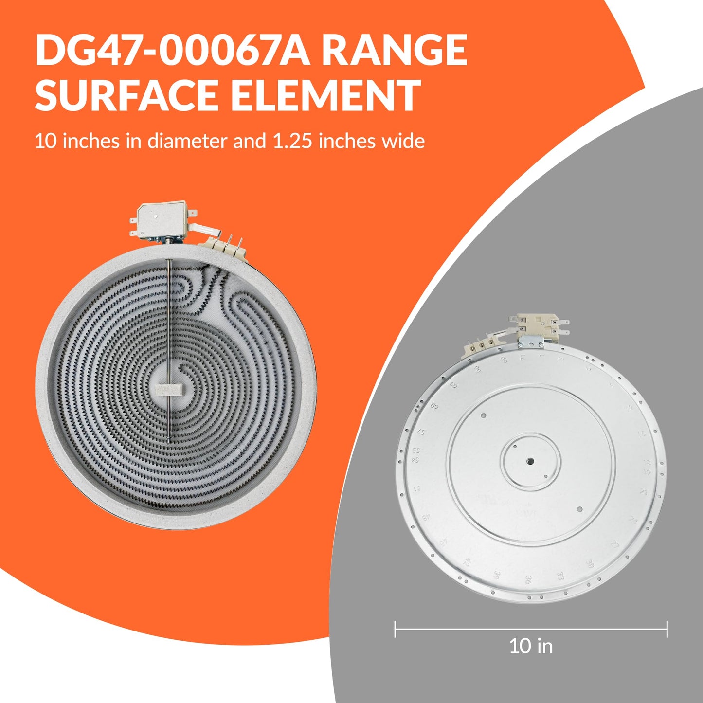 2026 𝙐𝙥𝙜𝙧𝙖𝙙𝙚 MEE62385201 DG47-00067A 10in Dual Radiant Surface Element by Beaquicy- Fit For L.G Electric Range Sam.sung Stove - Replaces Mee62385201 AP5683233 PS11720672 PS7795472 EAP11720672