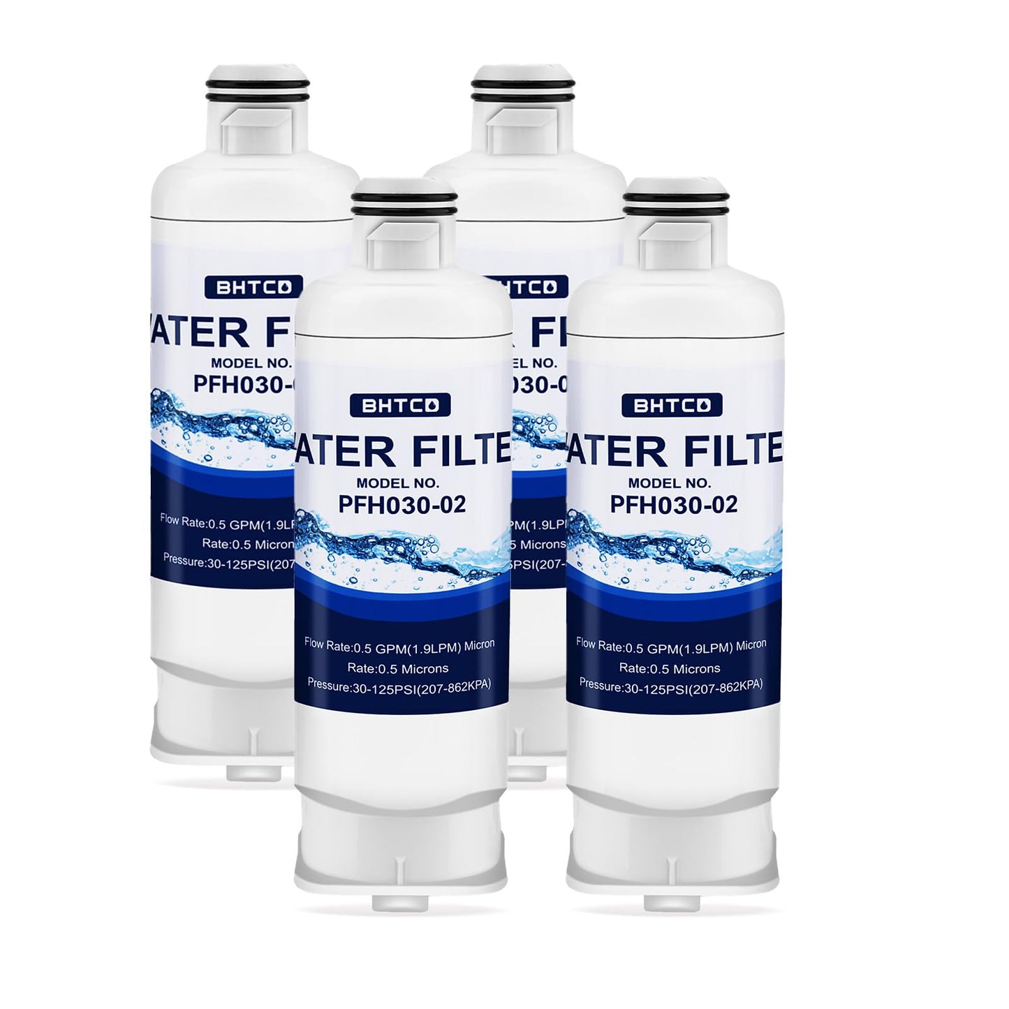 Water Filter for Samsung RF23BB8600QLAA/ RF30BB6600QLAA/ RF30BB660012AA/ RF30BB6200QLAA/ RF29BB8600QLAA/RF29BB860012AA/ RF30BB620012AA Refrigerator Replacement - 4 PCS