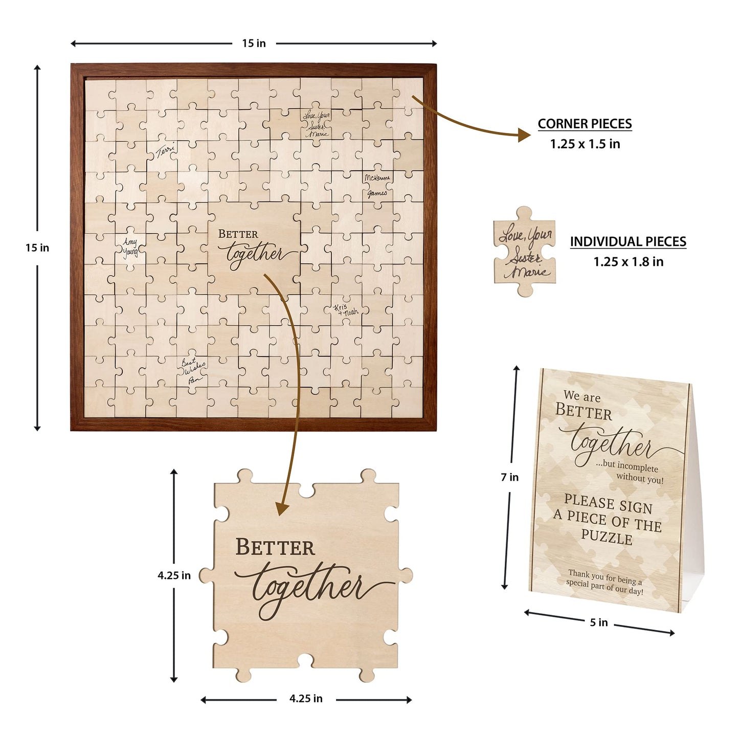 Lillian Rose Puzzle Guest Book For An Alternative Wedding Guestbook