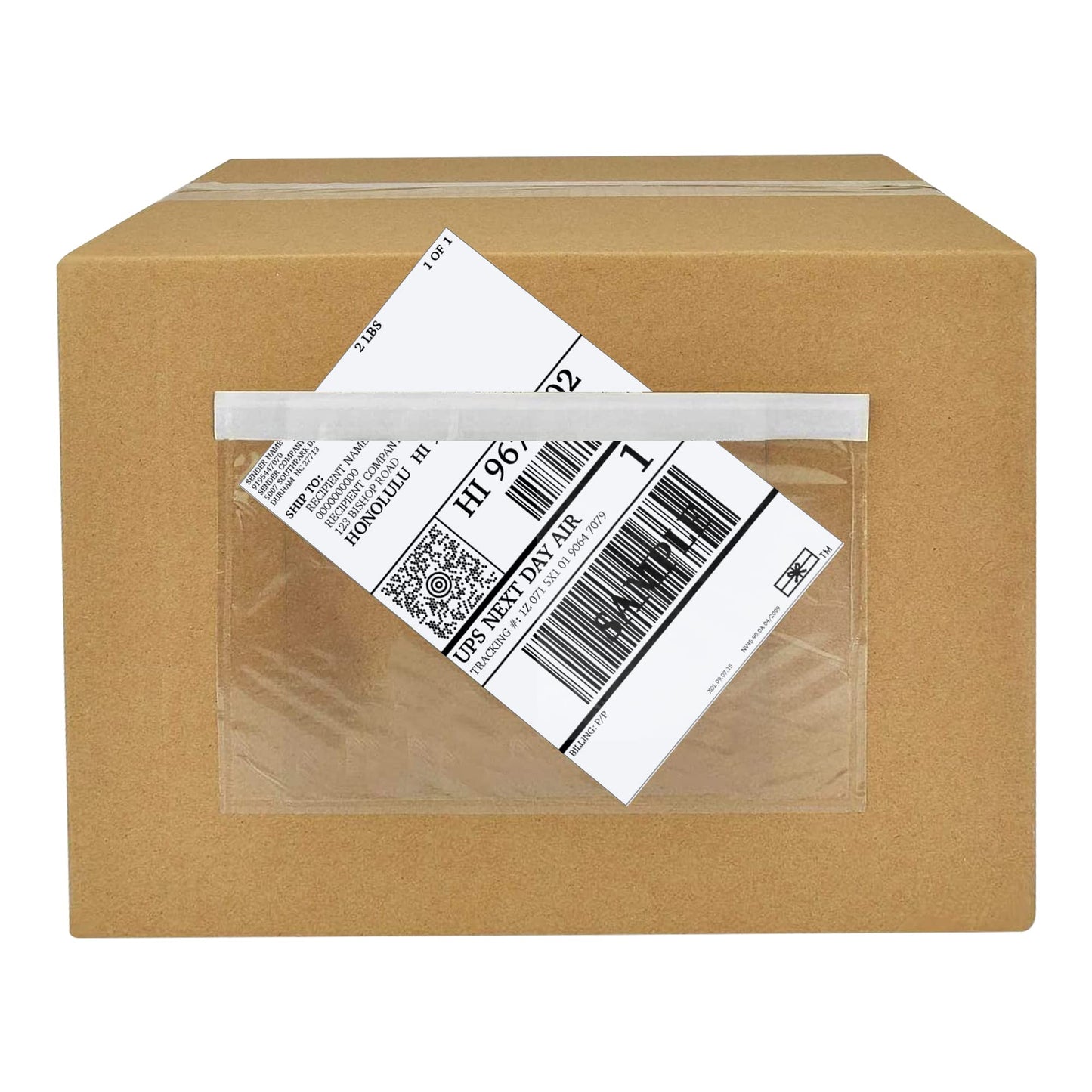 SLIPISH Shipping Label Sleeves 500Pcs, 7.5x5.5 Inches - Packing Slip Envelope Pouches with Self-Adhesive Peel & Seal - Clear Plastic & Waterproof Envelopes Ideal for Invoices & Packaging.