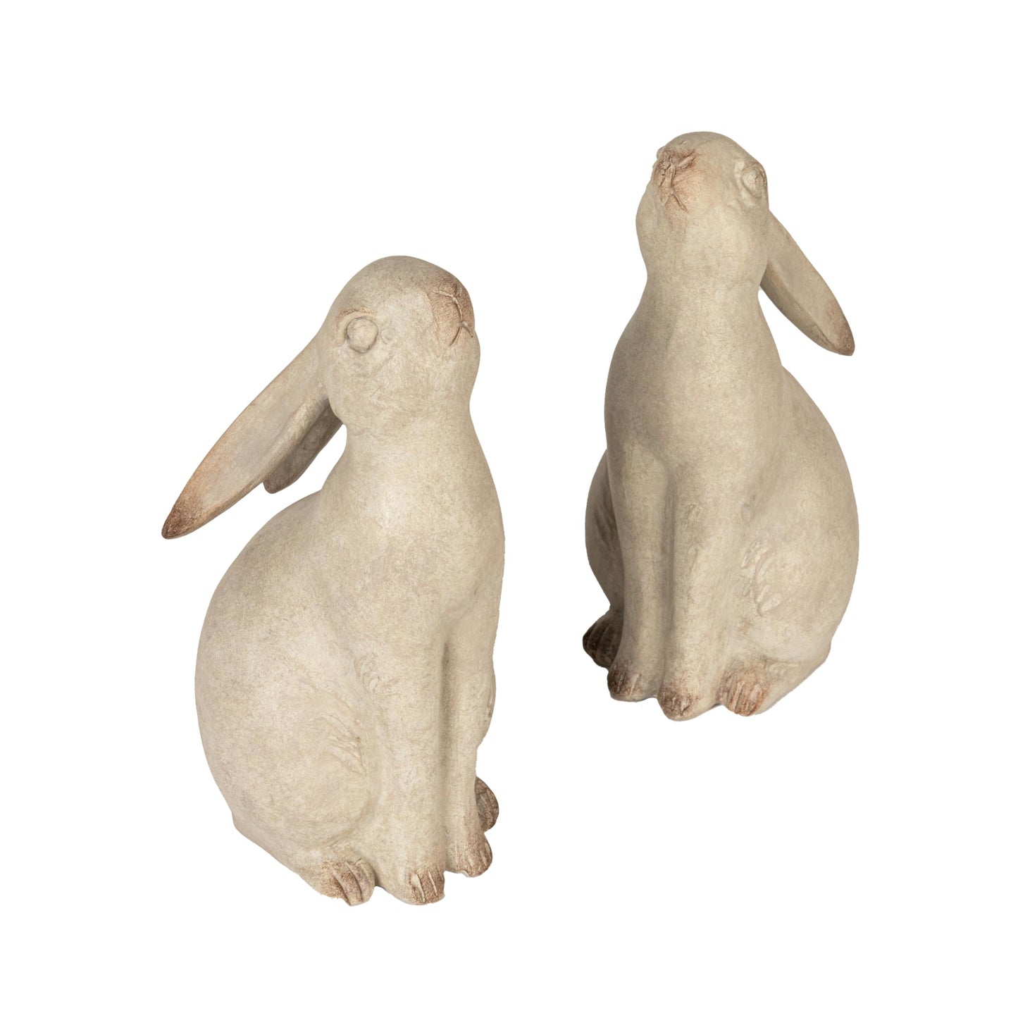 Creative Co-Op Decorative Resin Rabbit Bookends, Grey