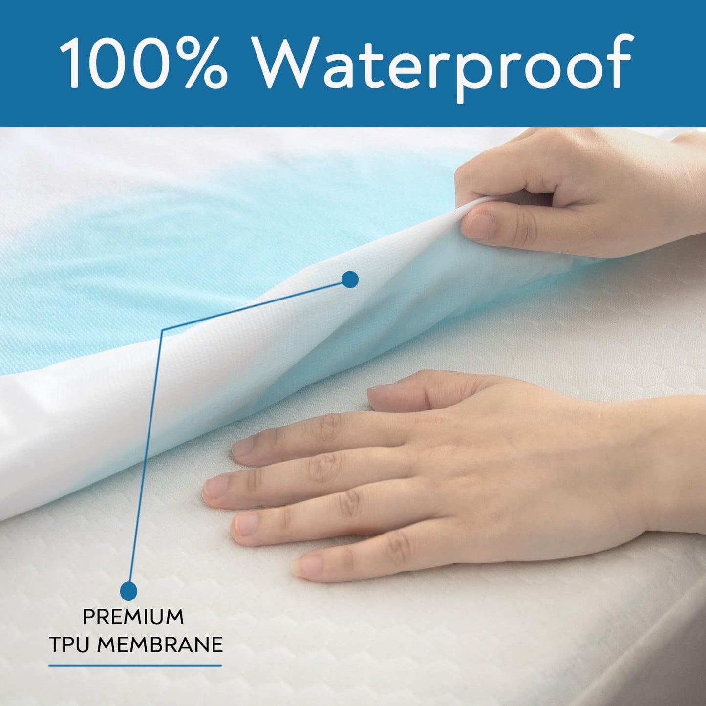 2 Pack Queen Mattress Protector Waterproof Mattress Topper Pad Cover Fitted Sheets up -18'' Premium Terry Absorbent & Skin Friendly Machine Wash Highly Protection Mattress Protector Queen Size