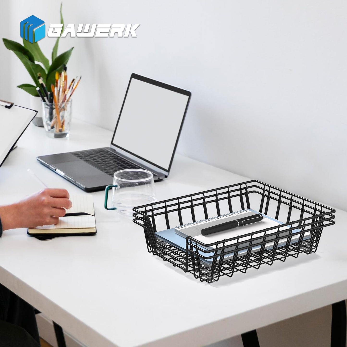 Gawerk Letter Desk Tray Organizer, A4 File Tray Magazine Files Storage Basket Organizer Bin (6)