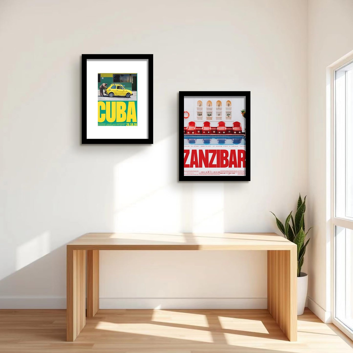 LUCKYLIFE 16x20 Frames, Picture Frames for Wall, Display Pictures 11x14 with Mat or 16x20 without Mat, Set of 2, Black