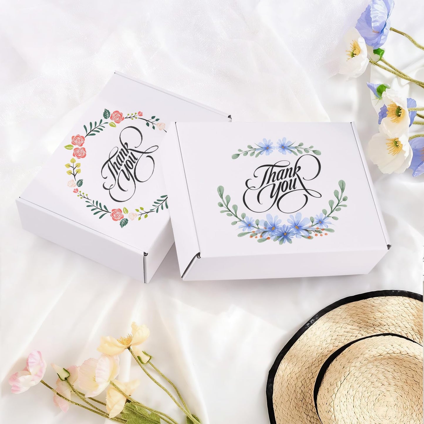 Hguba 12x9x4 Inches Shipping Boxes Set of 25, White Corrugated Cardboard Boxes, Mailer Boxes for Small Business